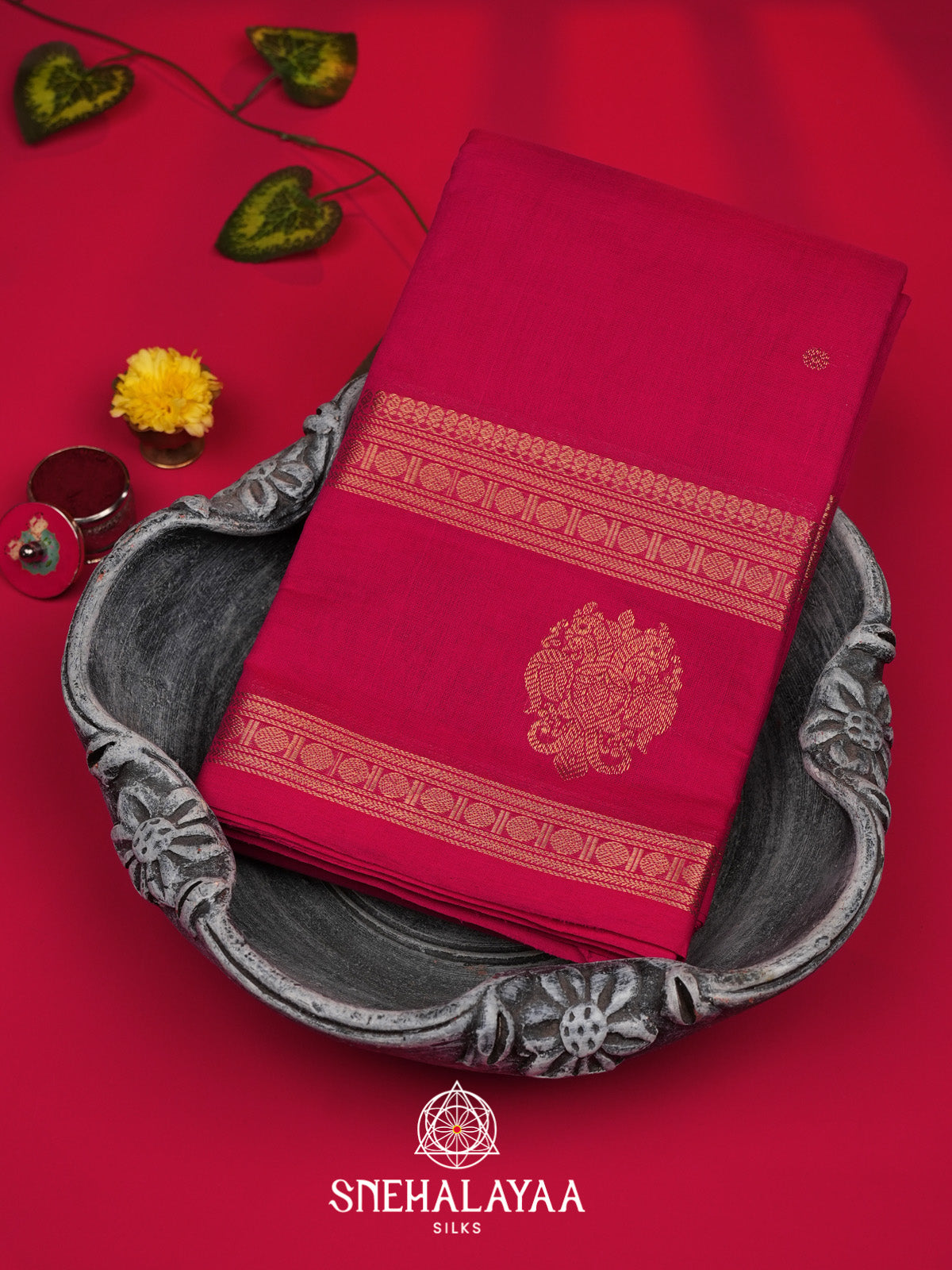 Pink Kanchi Cotton Saree