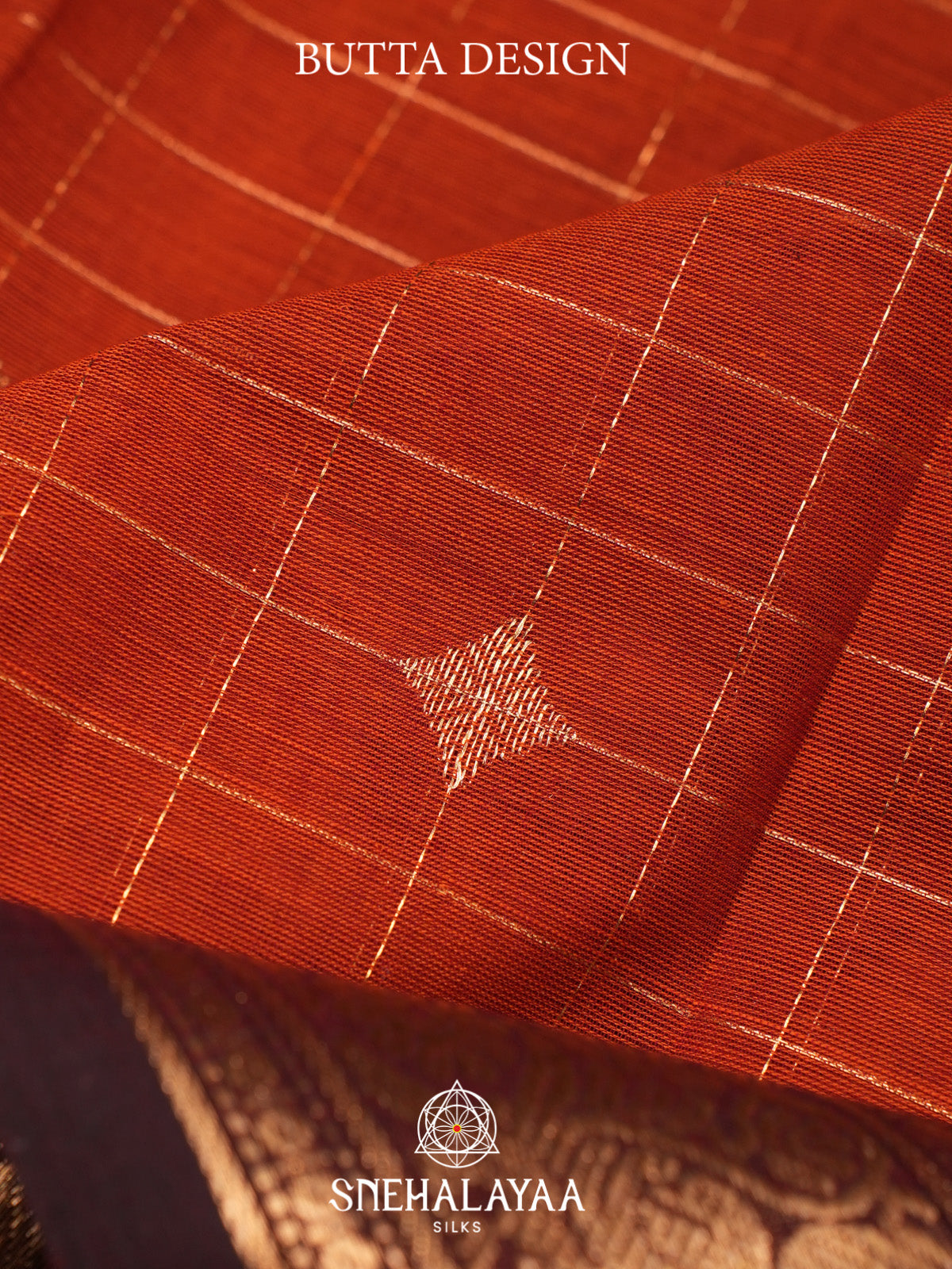 Pumpkin Orange Kanchi Cotton Saree