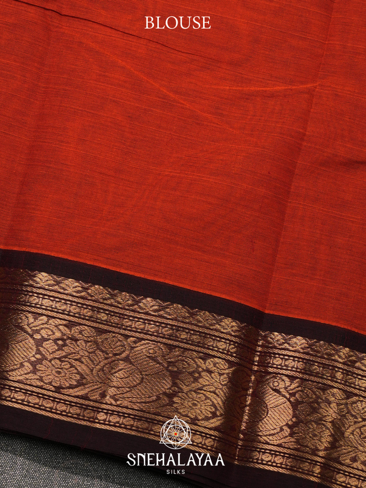 Pumpkin Orange Kanchi Cotton Saree