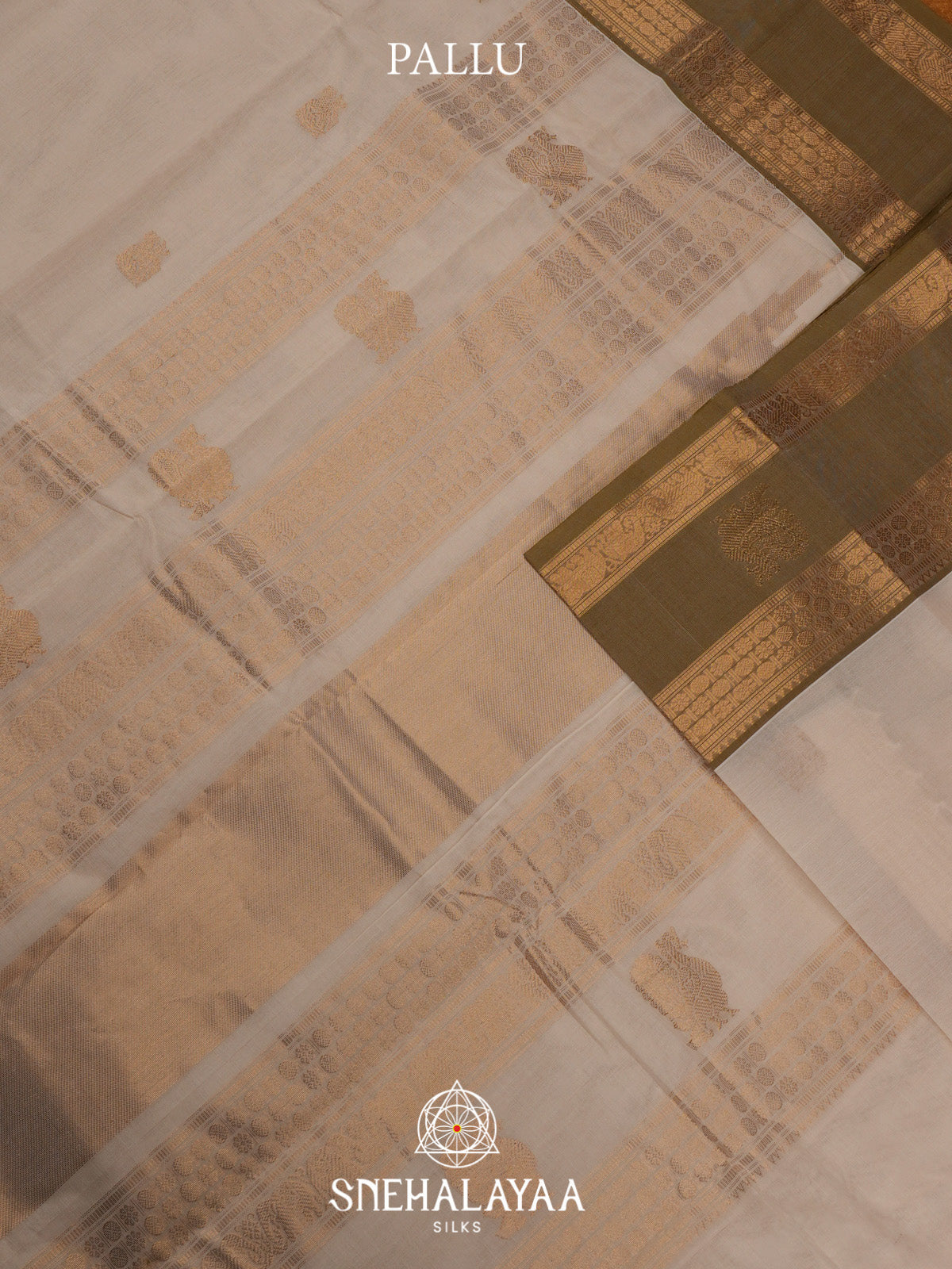 Off White Kanchi Cotton Saree