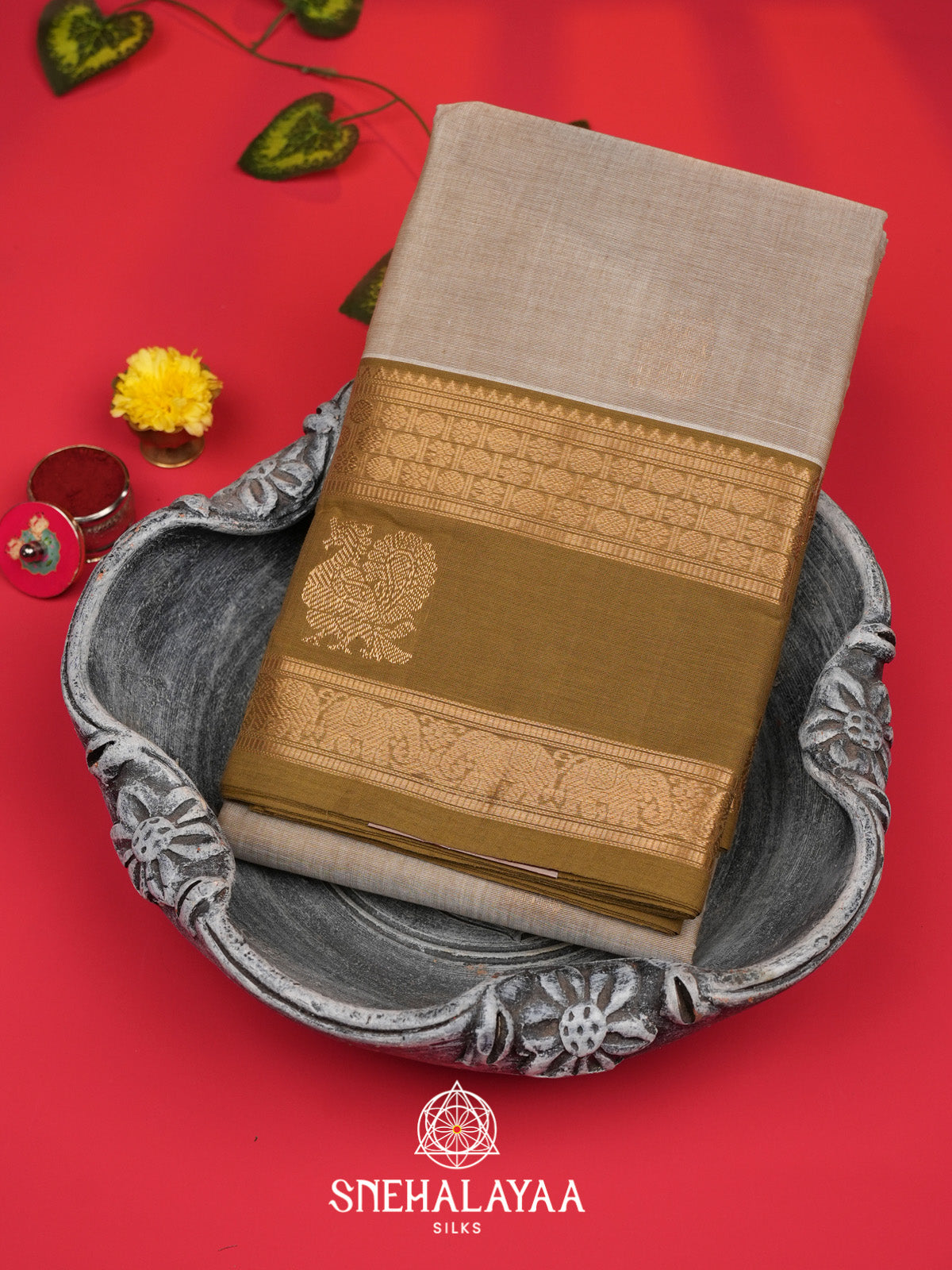Grey Kanchi Cotton Saree