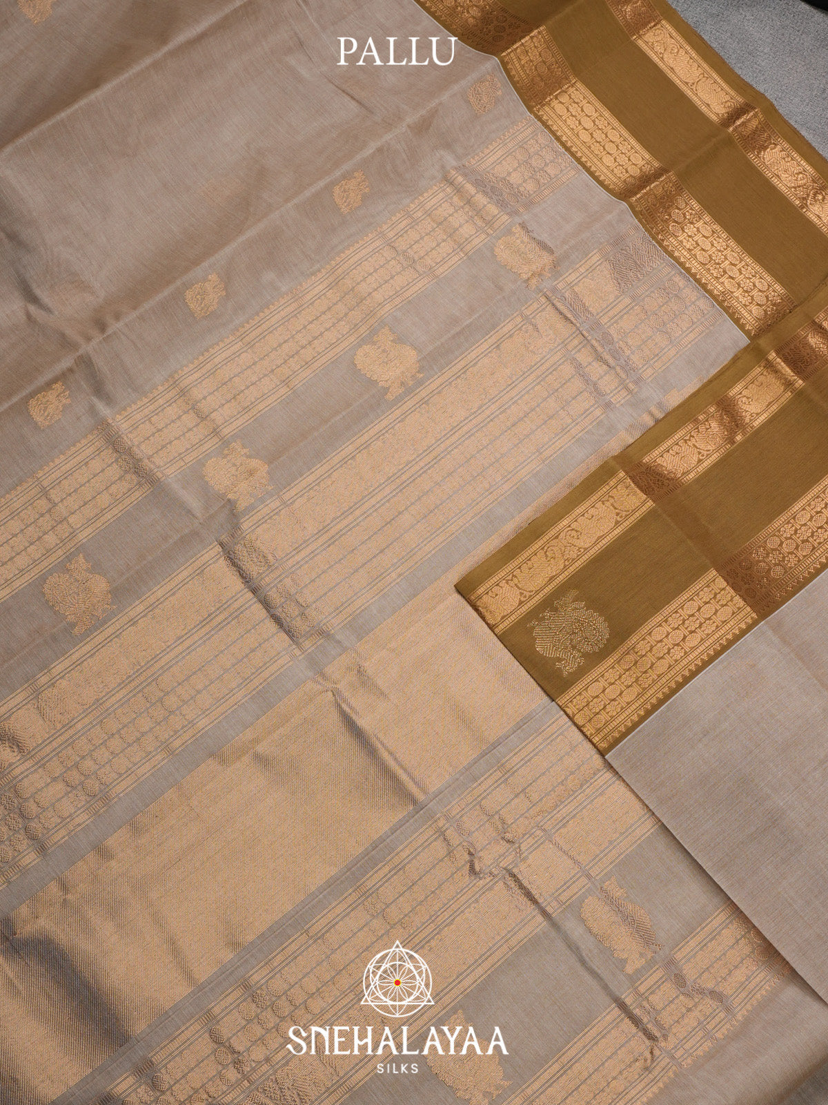 Grey Kanchi Cotton Saree