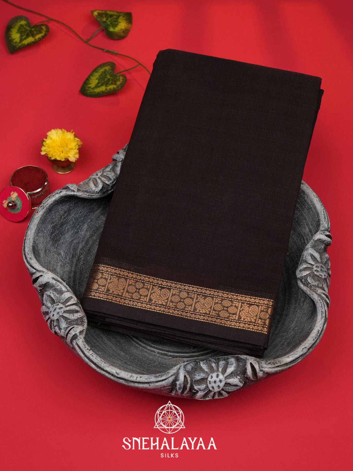 Olive Green Kanchi Cotton Saree