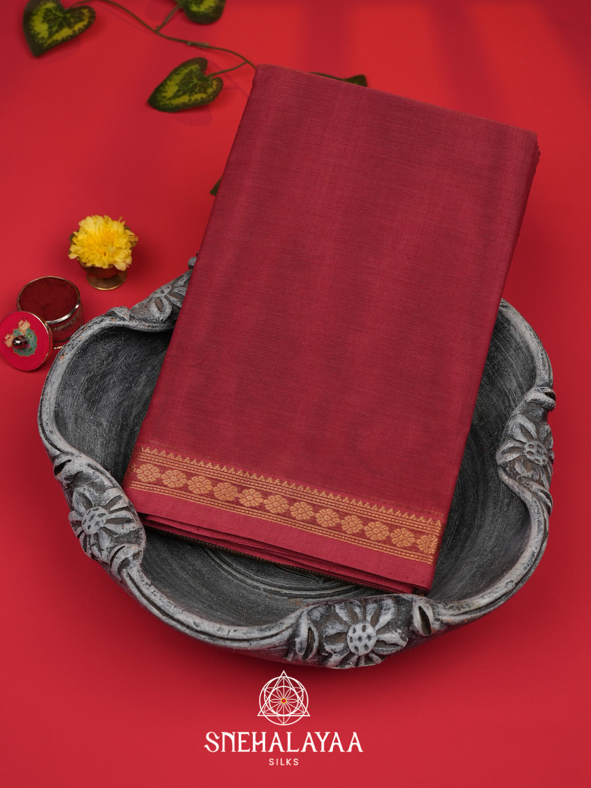 Coffee Brown Kanchi Cotton Saree