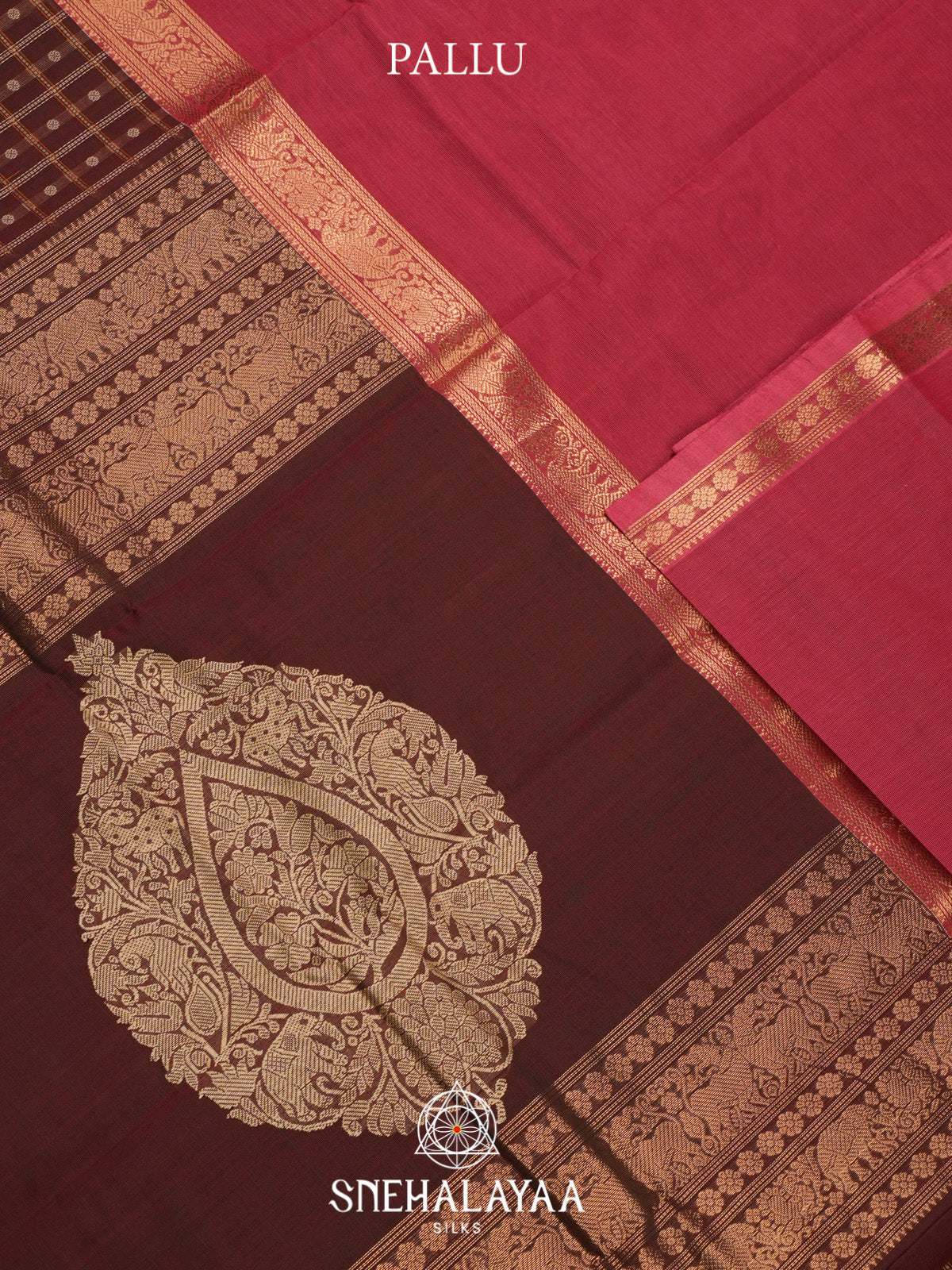 Coffee Brown Kanchi Cotton Saree