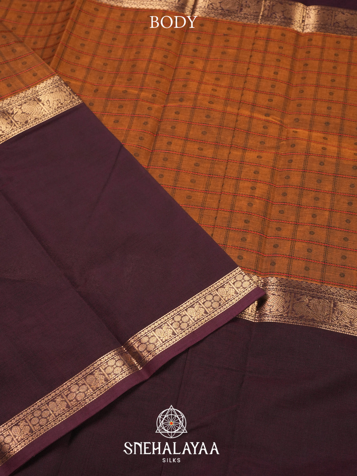 Brown Kanchi Cotton Saree
