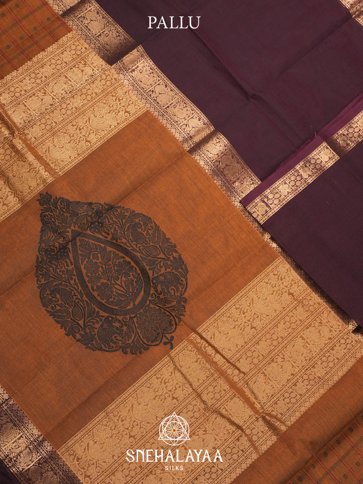 Brown Kanchi Cotton Saree
