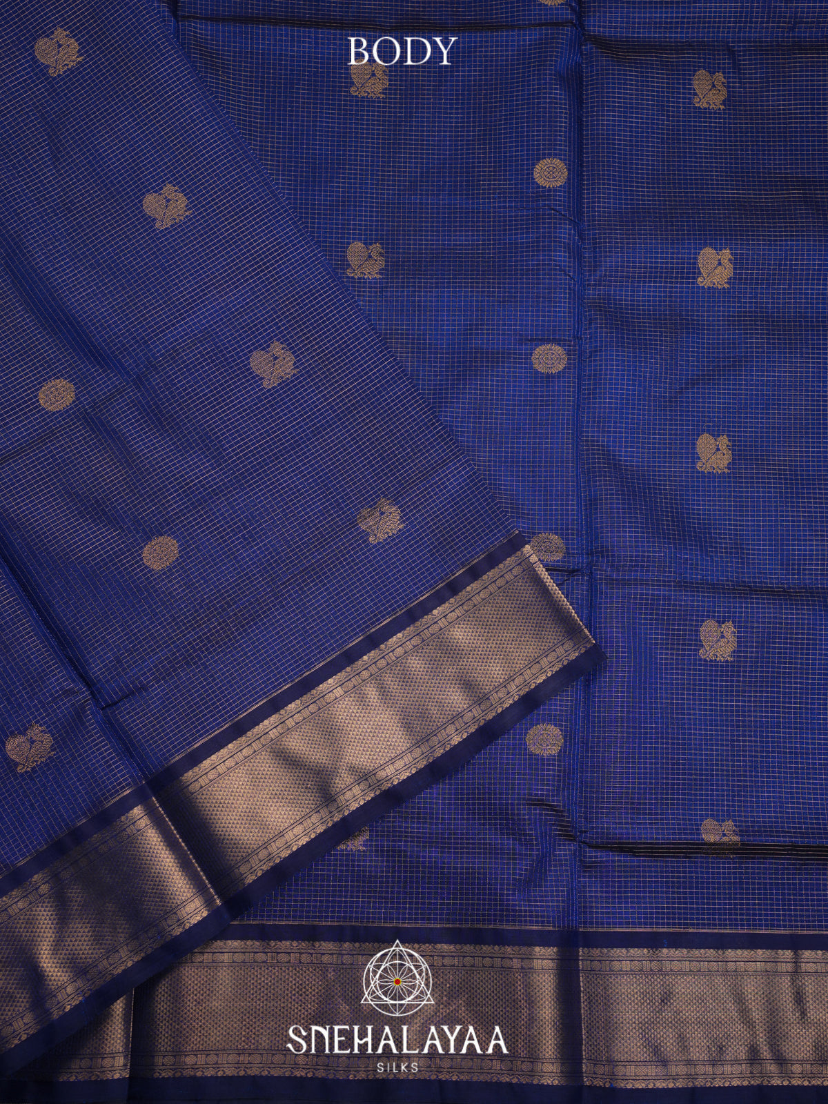 Royal Blue Silk Cotton Saree
