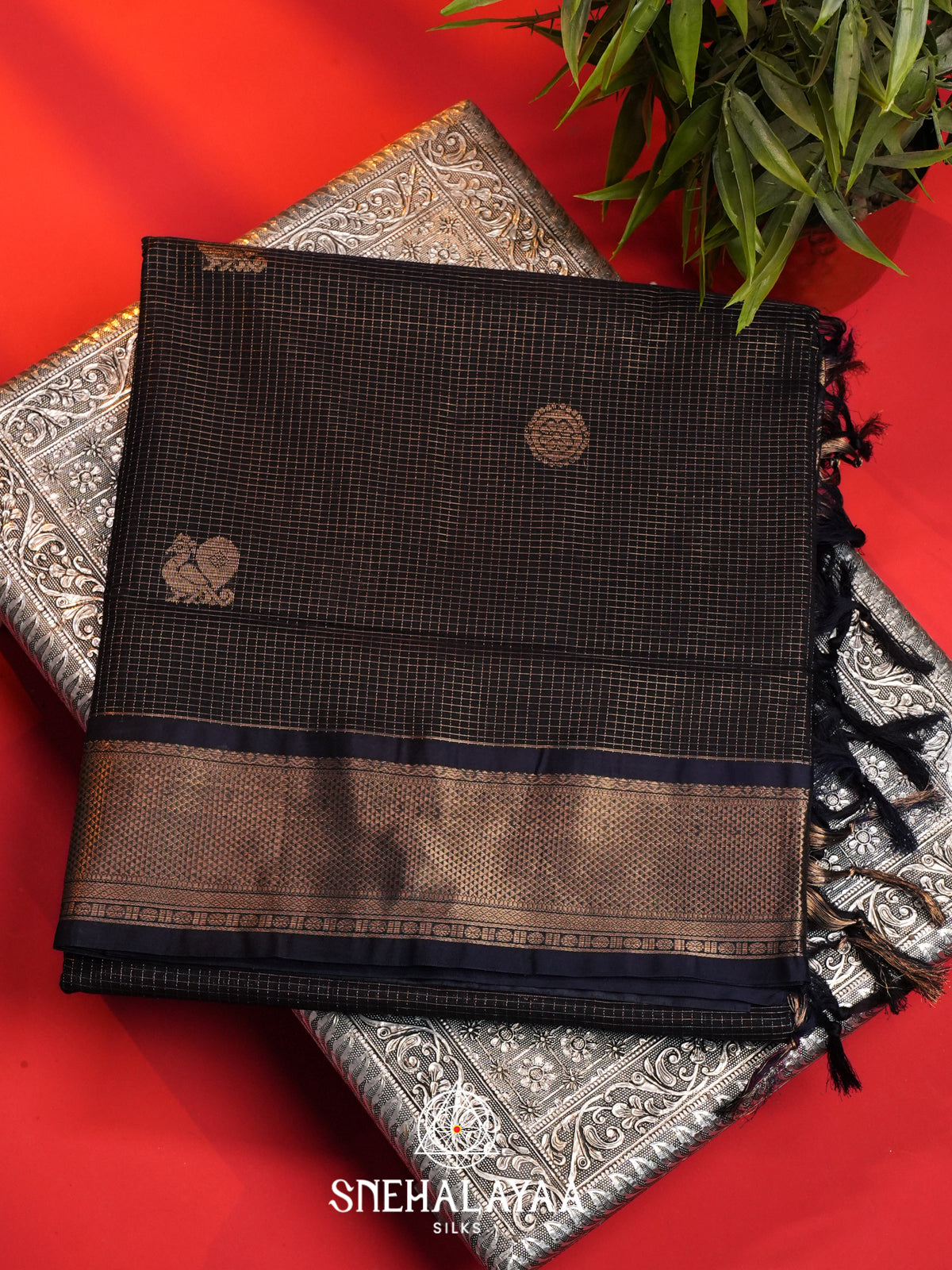 Black Silk Cotton Saree