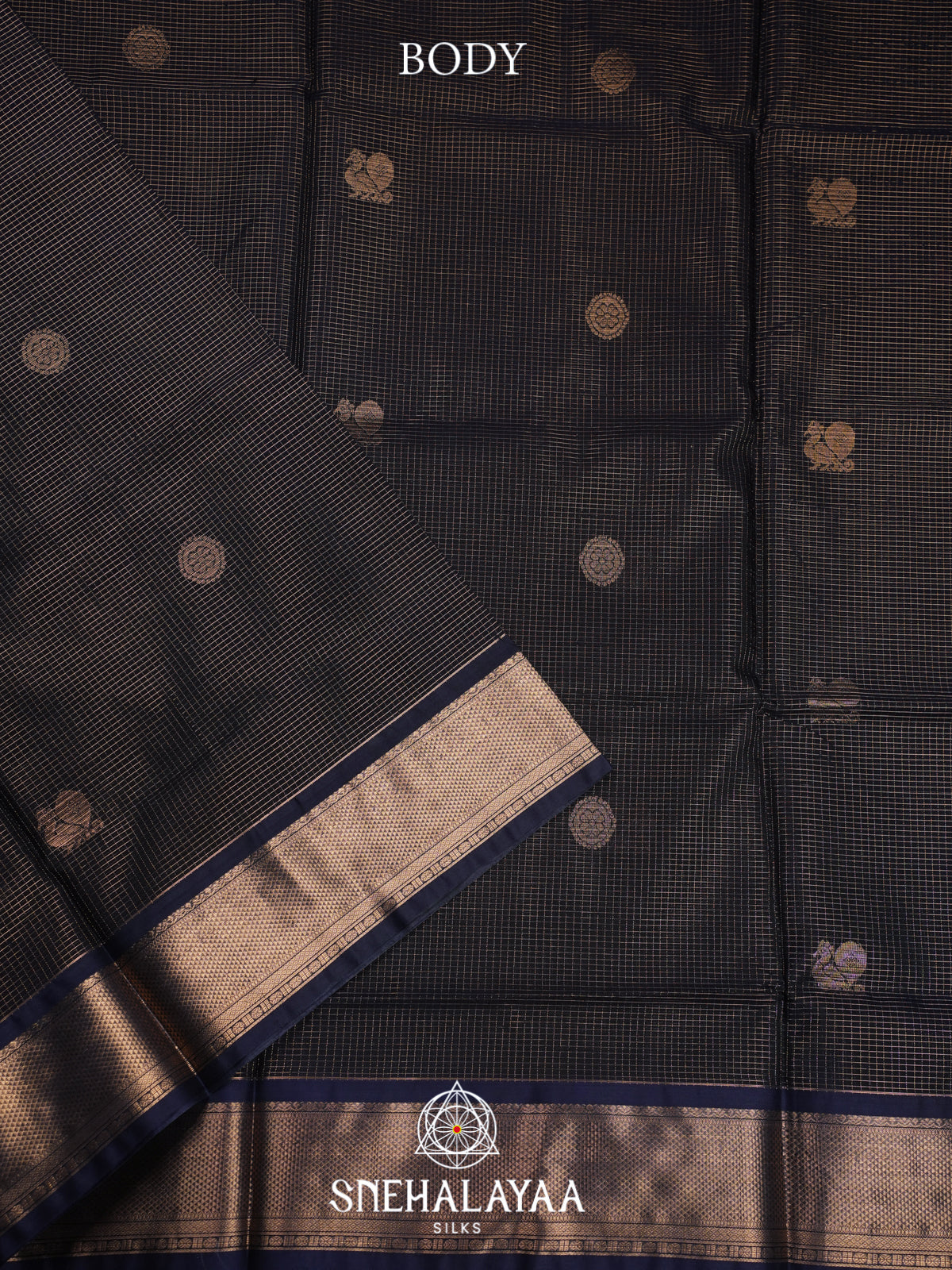 Black Silk Cotton Saree