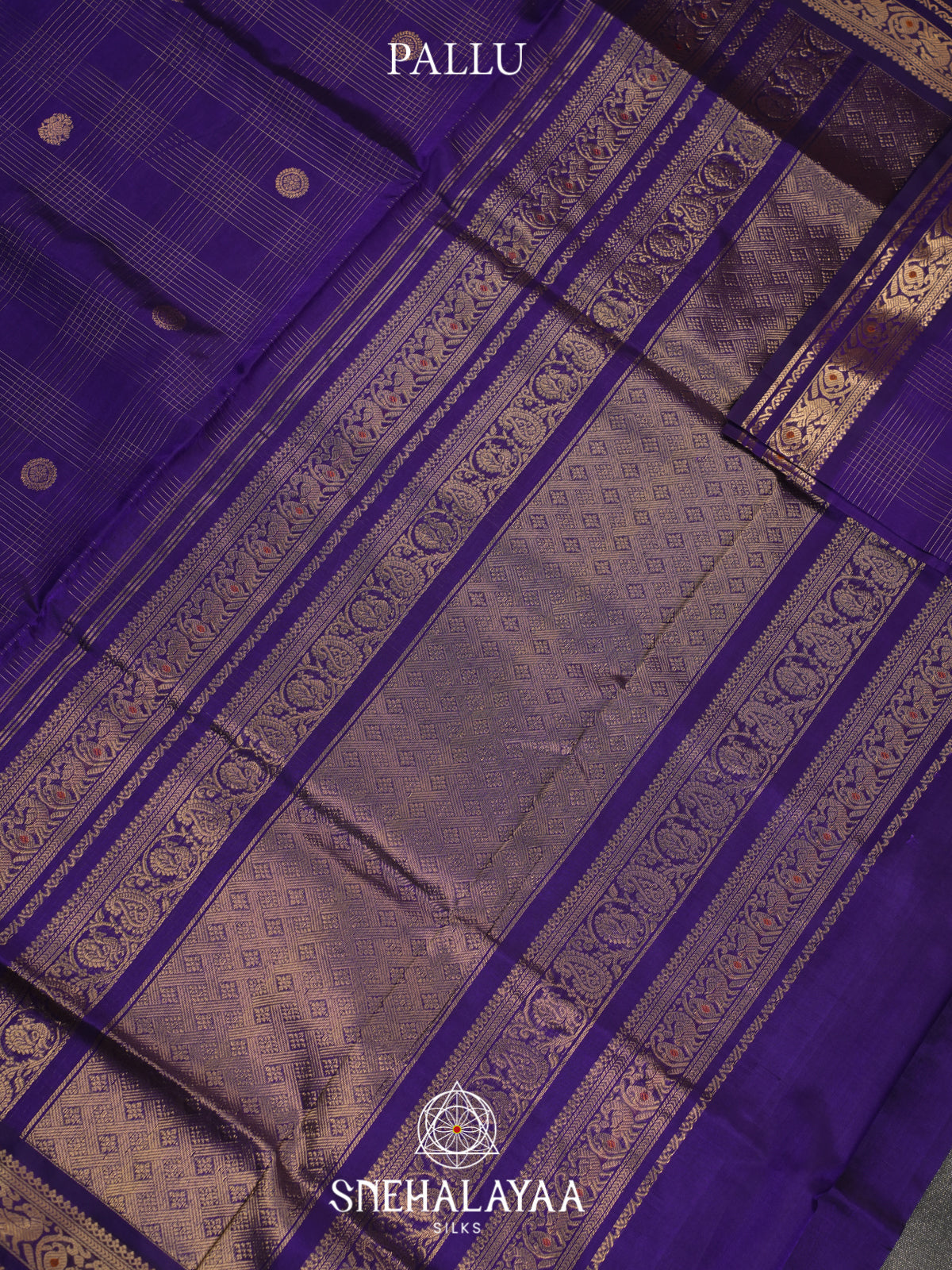 Purple Silk Cotton Saree