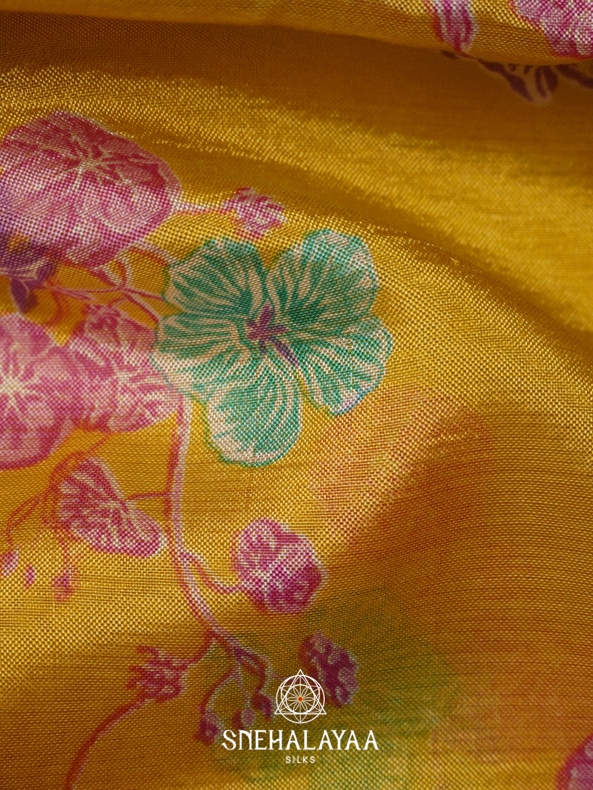Yellow Mangalagiri Silk Cotton Saree