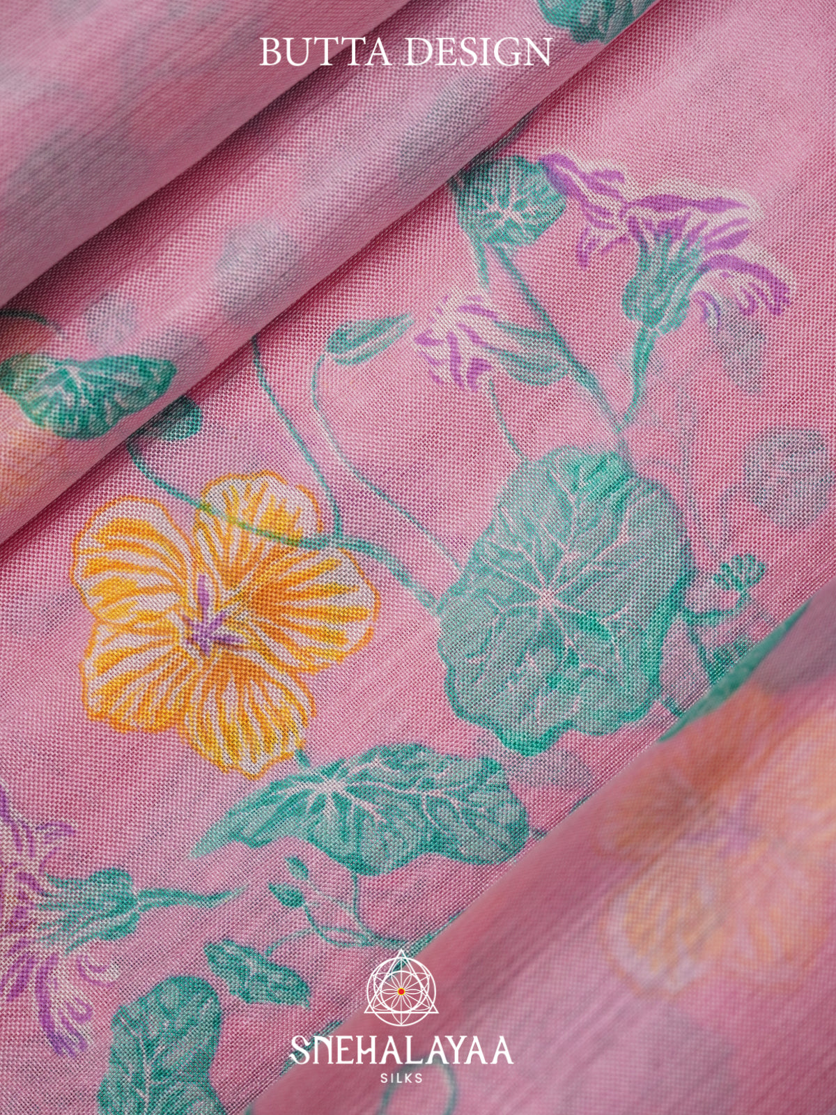 Pink Tussar saree