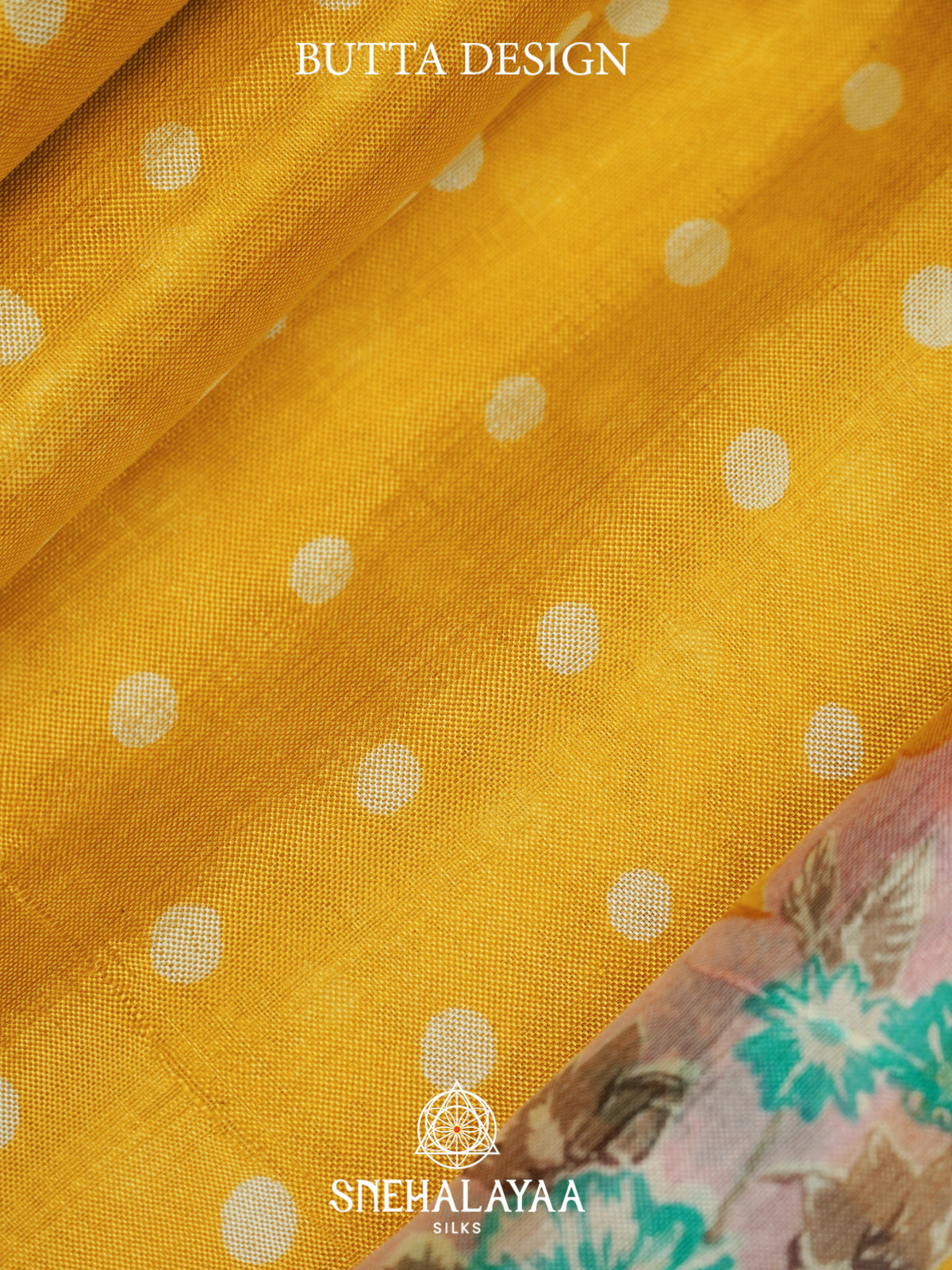 Yellow Tussar saree