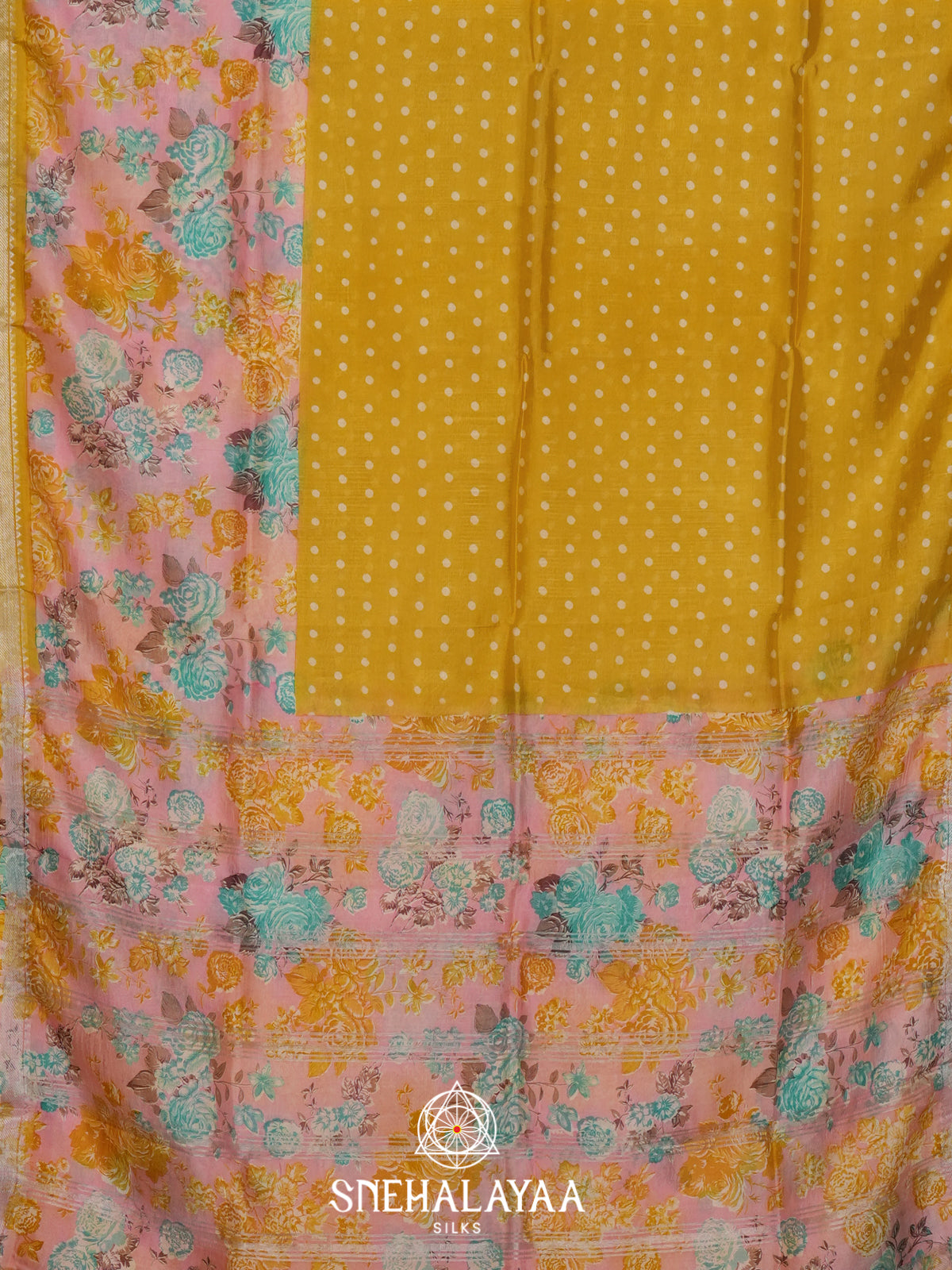 Yellow Mangalagiri Silk Cotton Saree