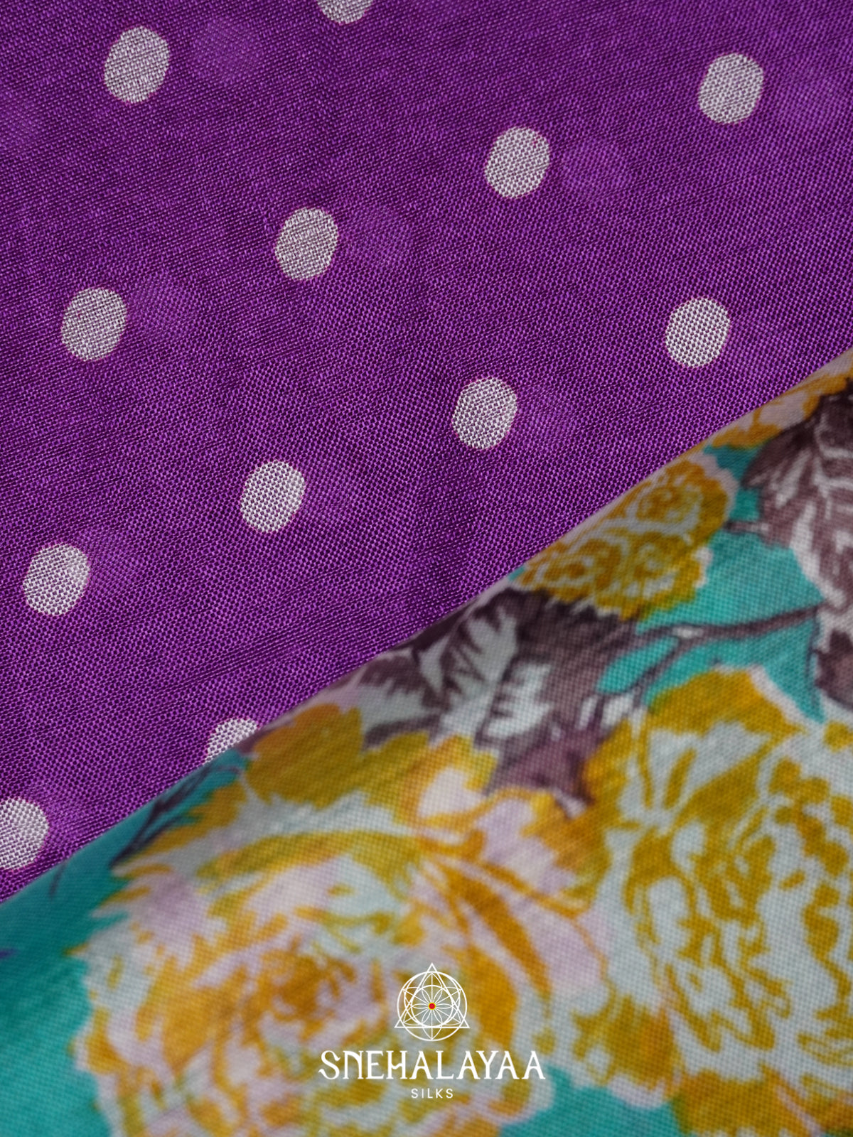 Purple Mangalagiri Silk Cotton Saree