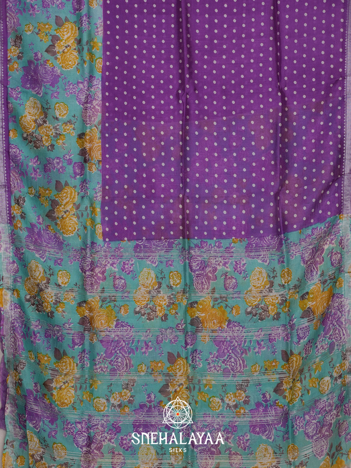Purple Mangalagiri Silk Cotton Saree