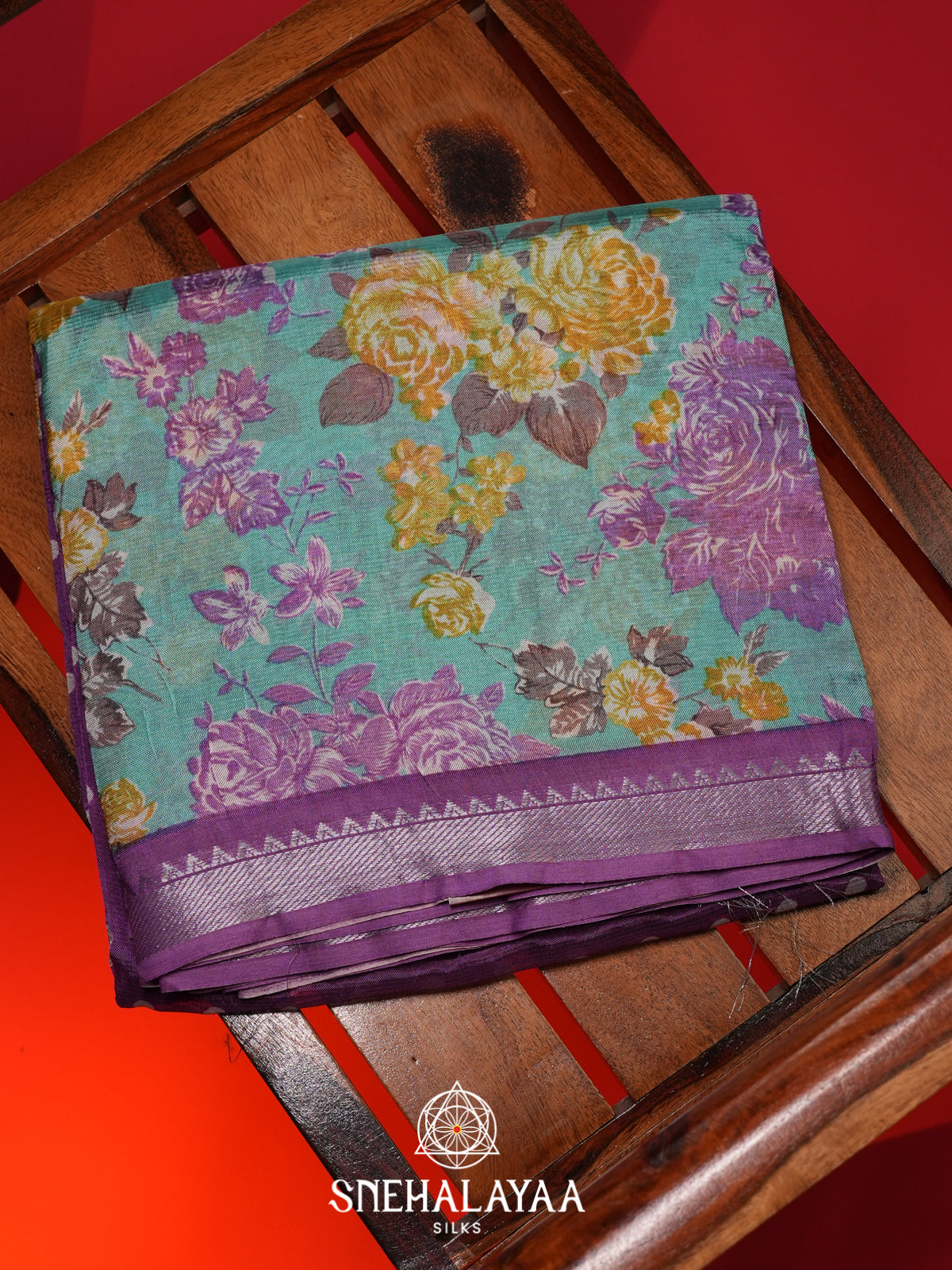 Violet Mangalagiri Silk Cotton Saree