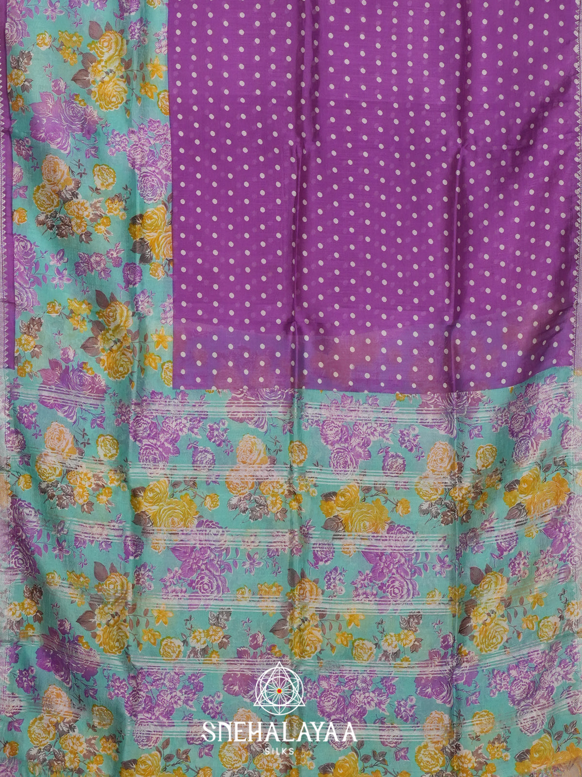 Violet Mangalagiri Silk Cotton Saree
