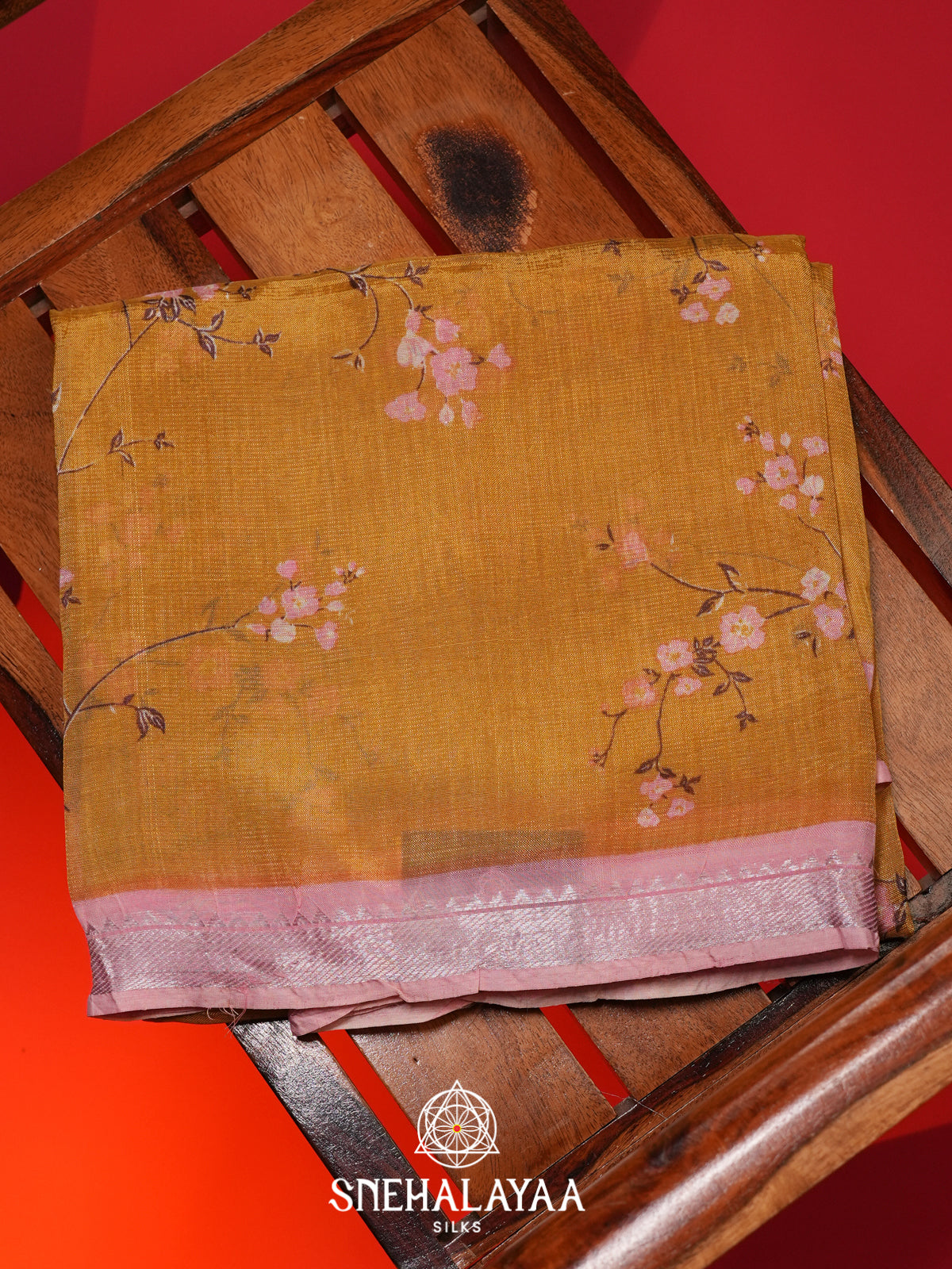 Mango Yellow Mangalagiri Silk Cotton Saree