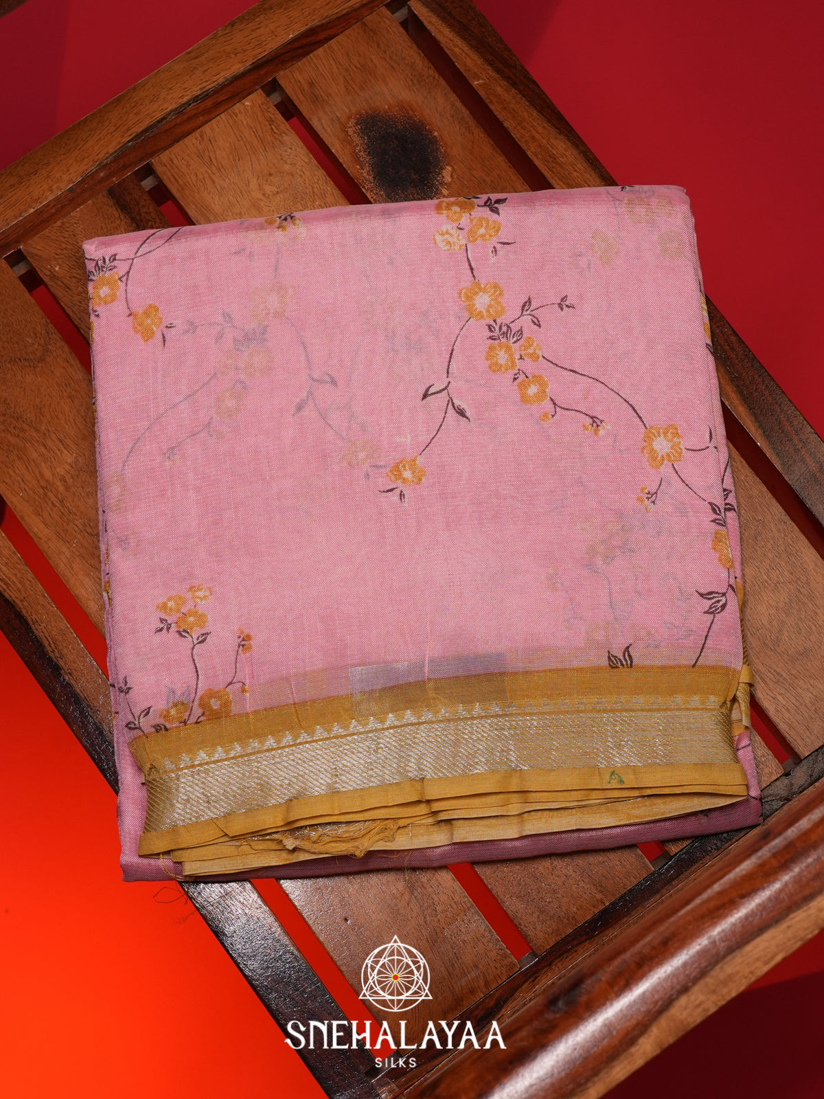 Baby Pink Mangalagiri Silk Cotton Saree