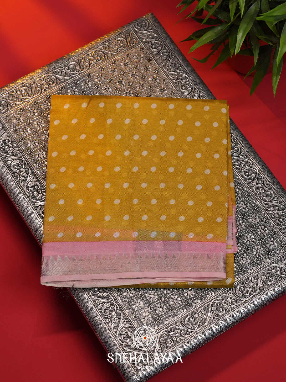 Yellow Mangalagiri Silk Cotton Saree