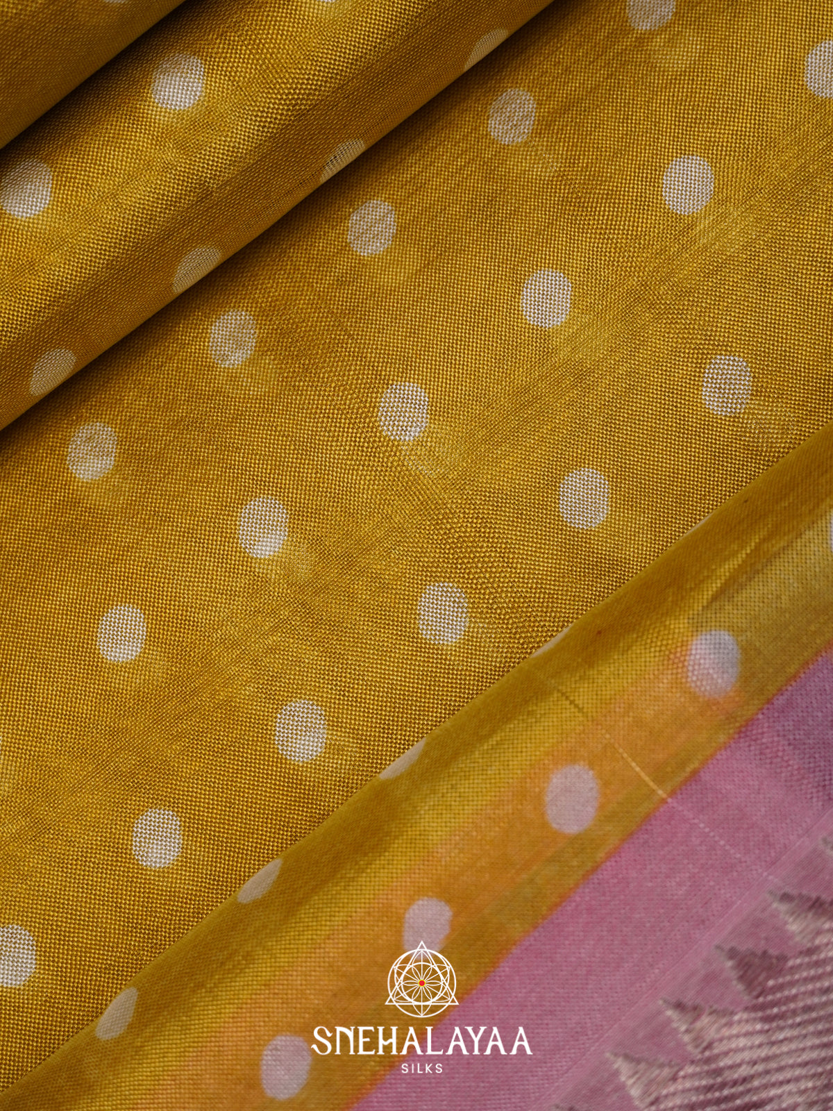 Yellow Mangalagiri Silk Cotton Saree