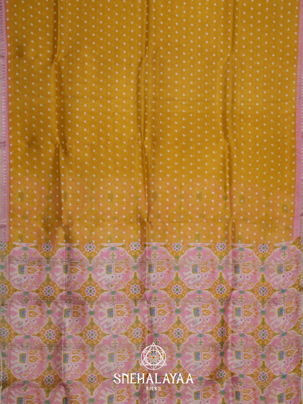 Yellow Mangalagiri Silk Cotton Saree