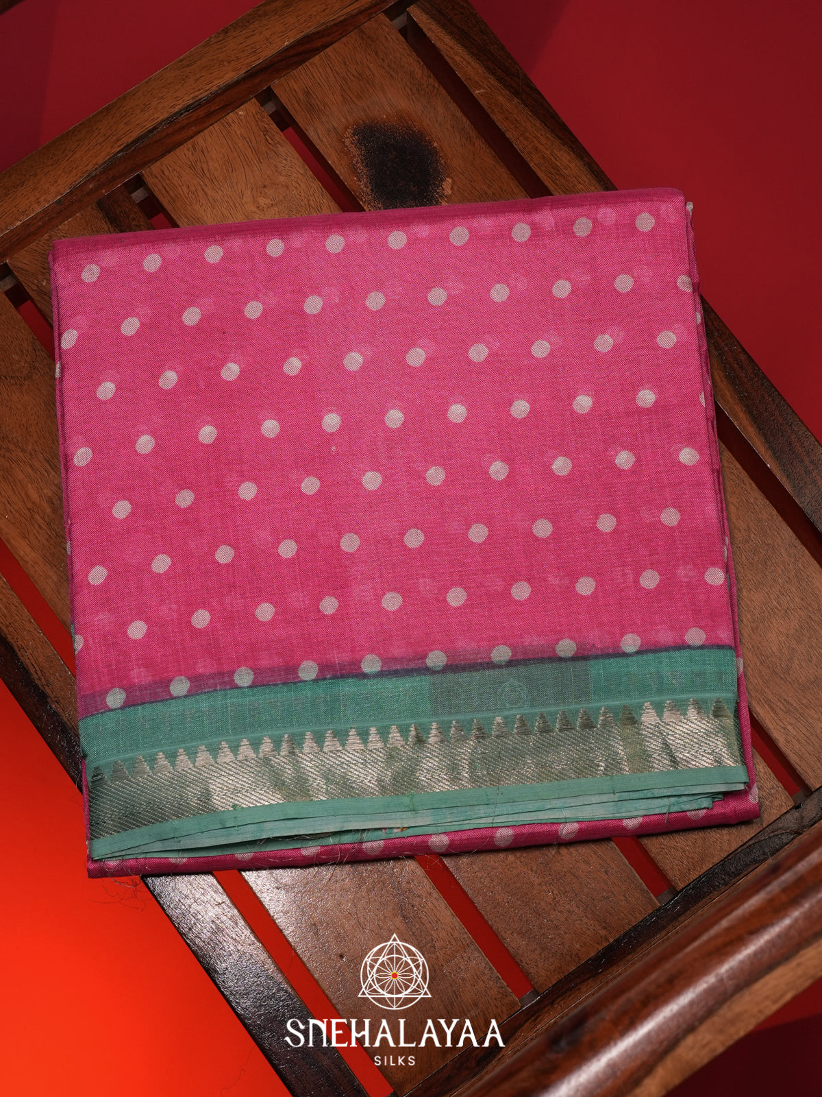 Fuchsia Pink Tussar saree