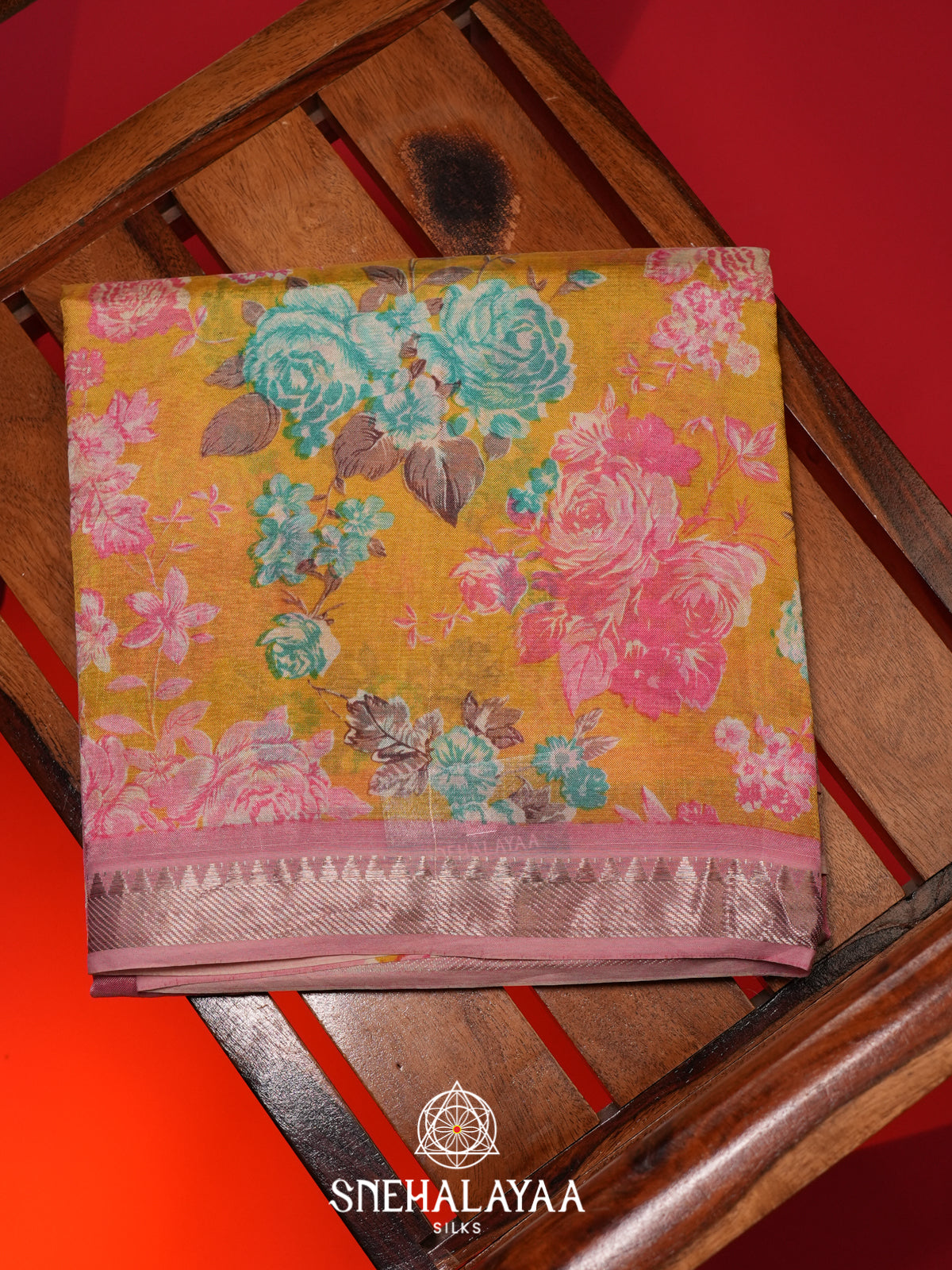 Baby Pink Tussar saree
