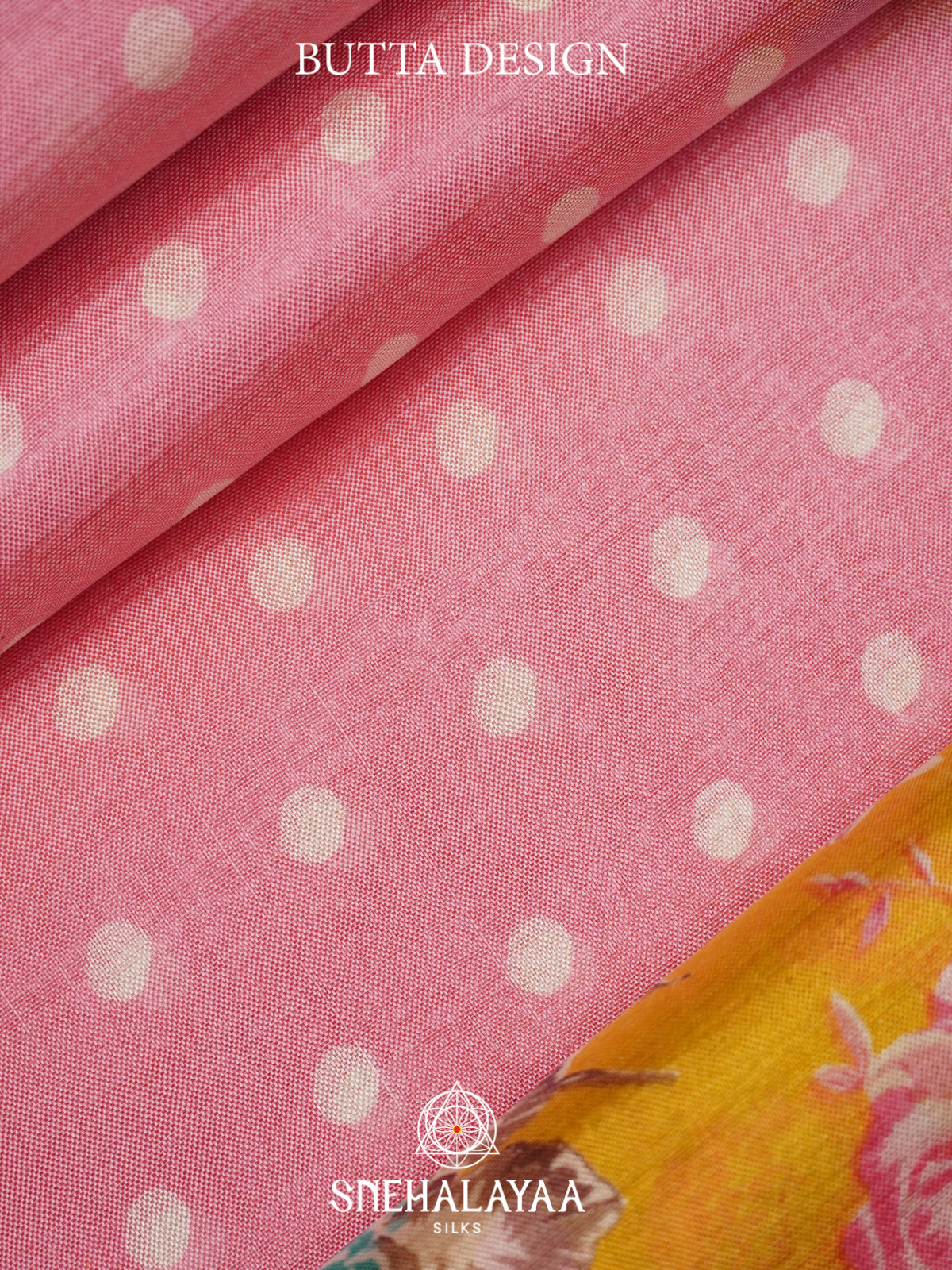 Baby Pink Tussar saree