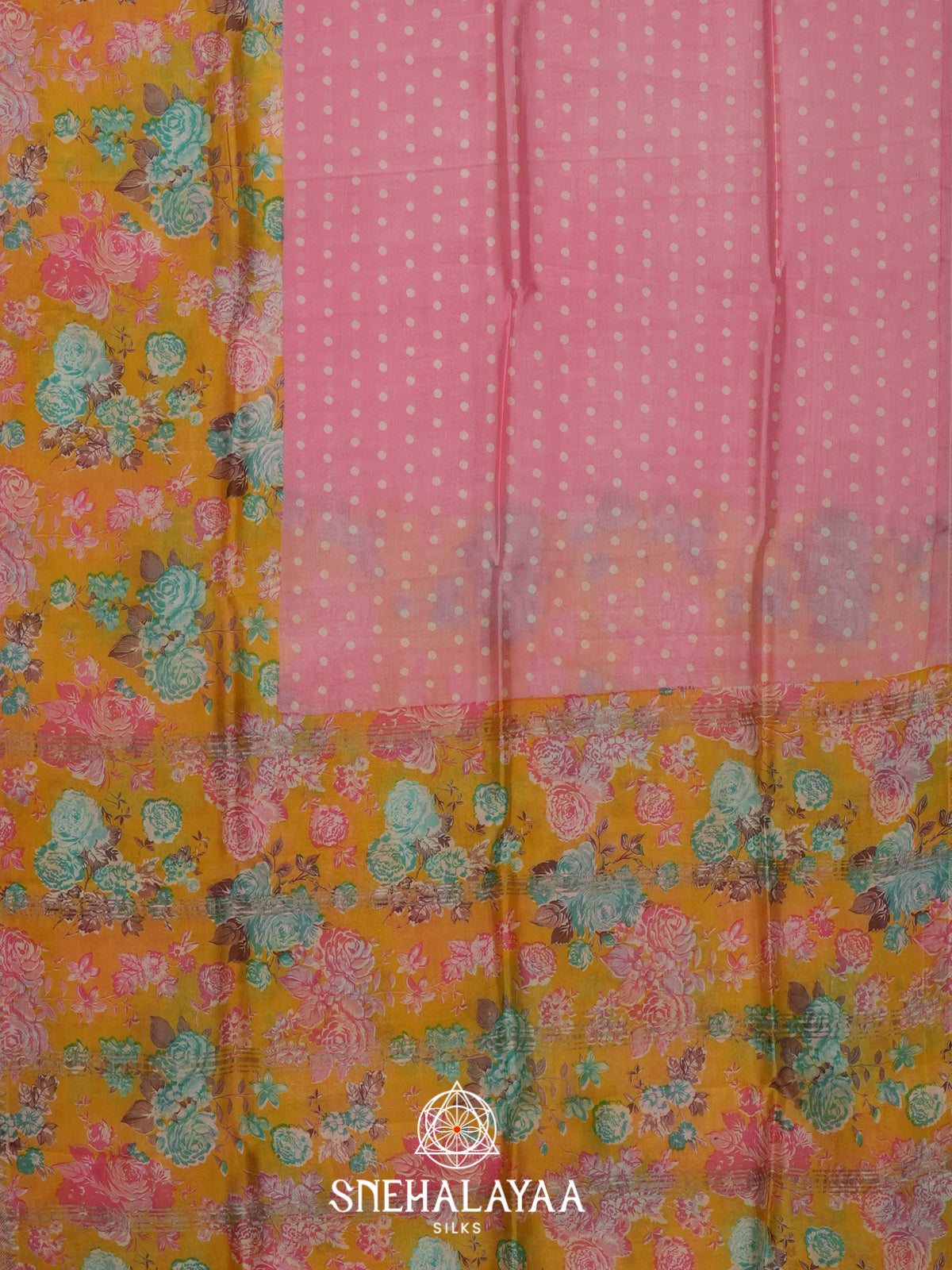 Baby Pink Tussar saree
