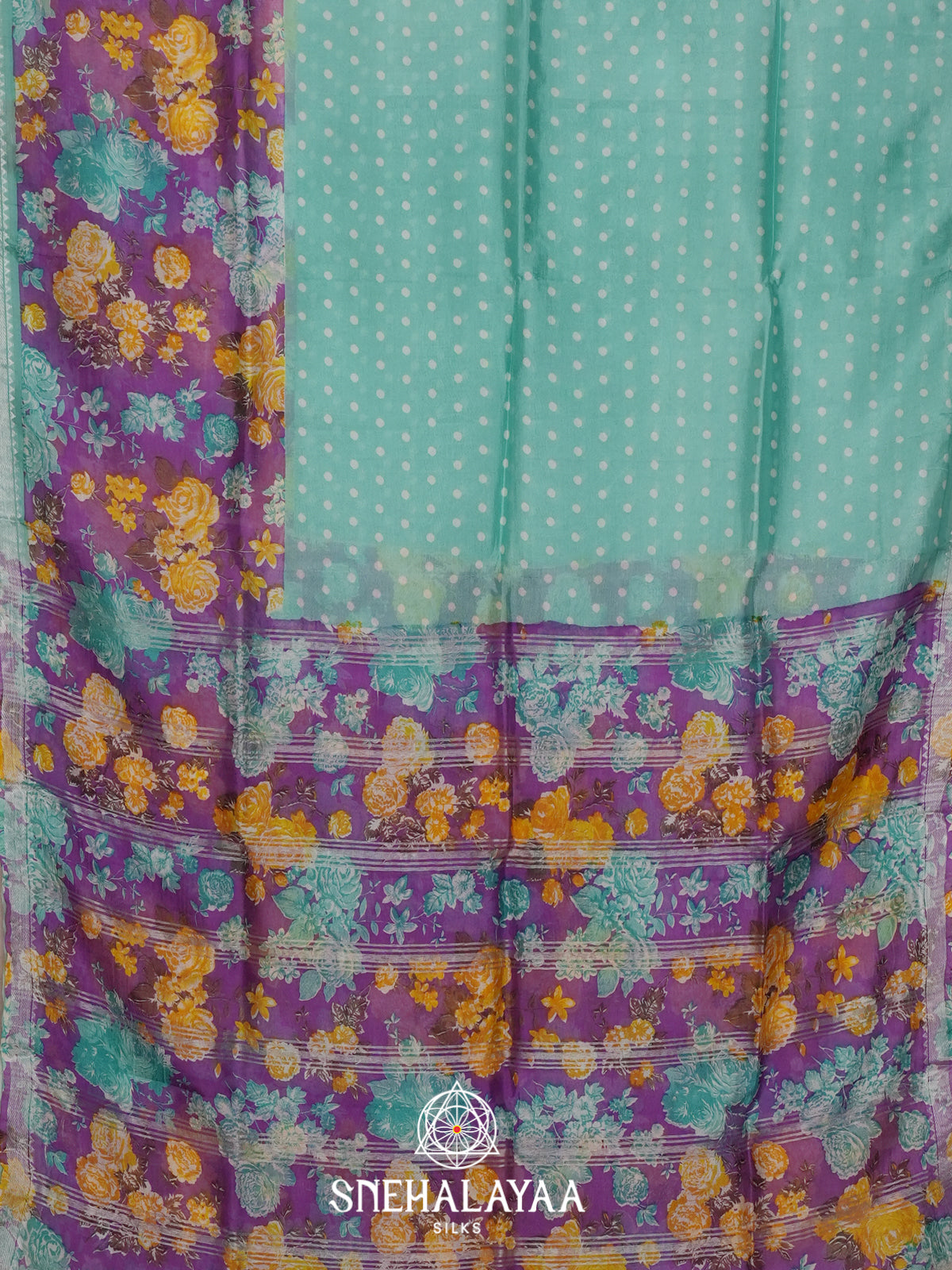 Purple Mangalagiri Silk Cotton Saree