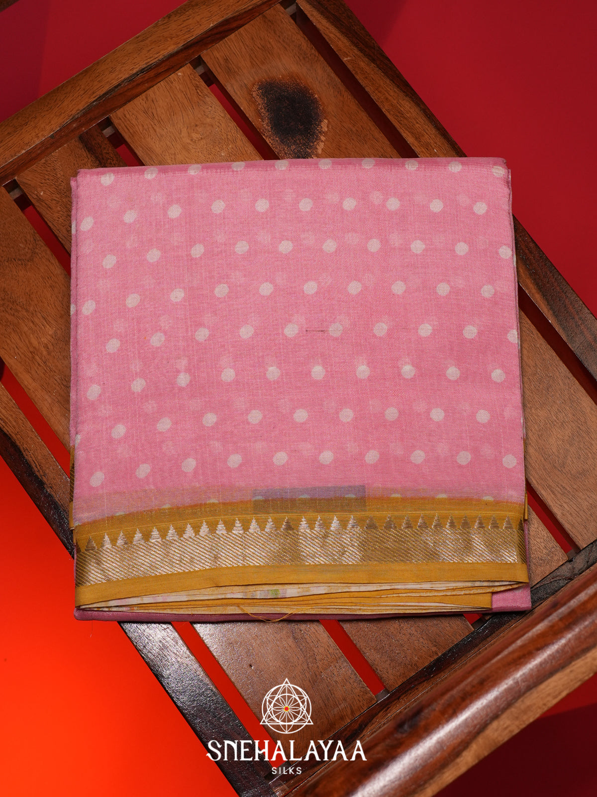 Pink Mangalagiri Silk Cotton Saree