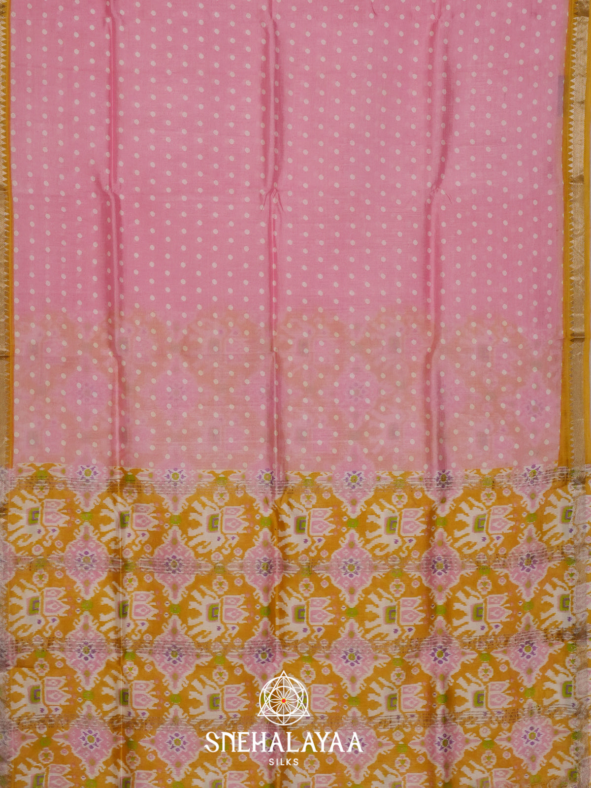 Pink Mangalagiri Silk Cotton Saree