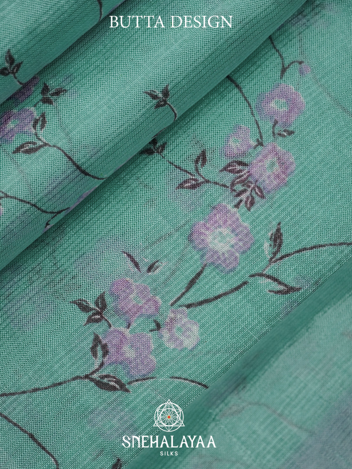 Teal Green Tussar saree