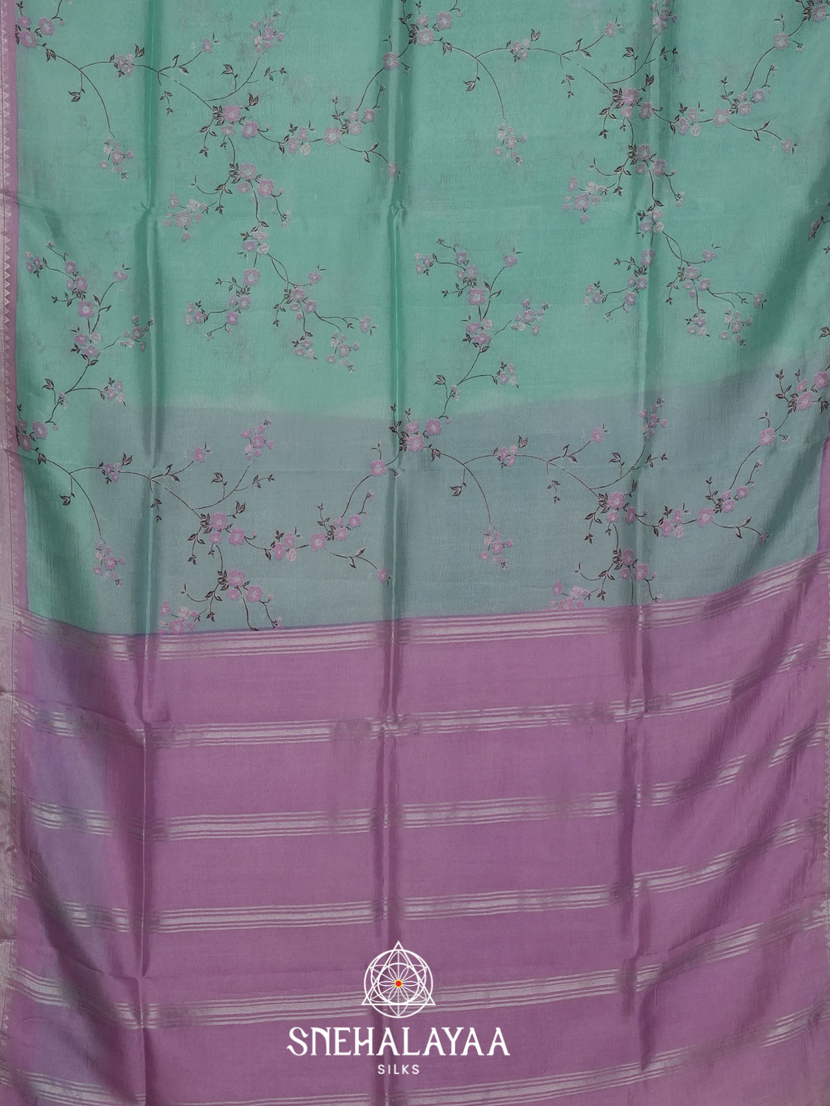 Teal Green Mangalagiri Silk Cotton Saree