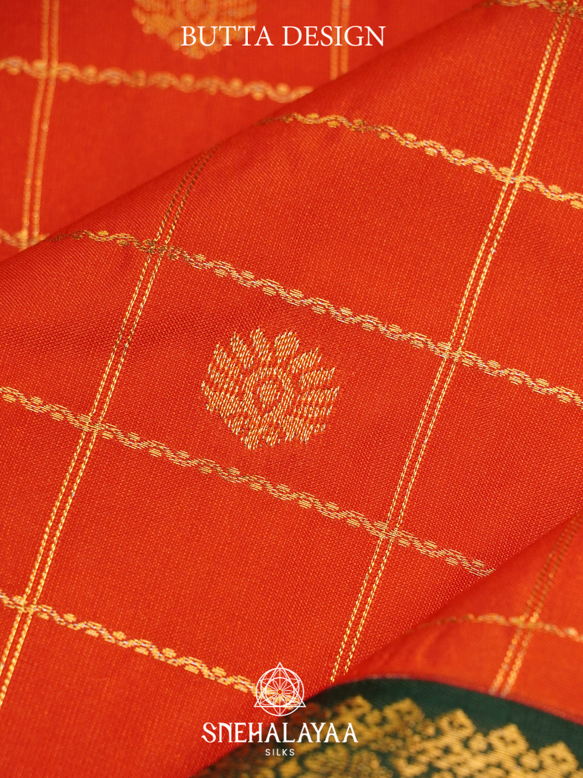 Rust Orange Art Silk Saree