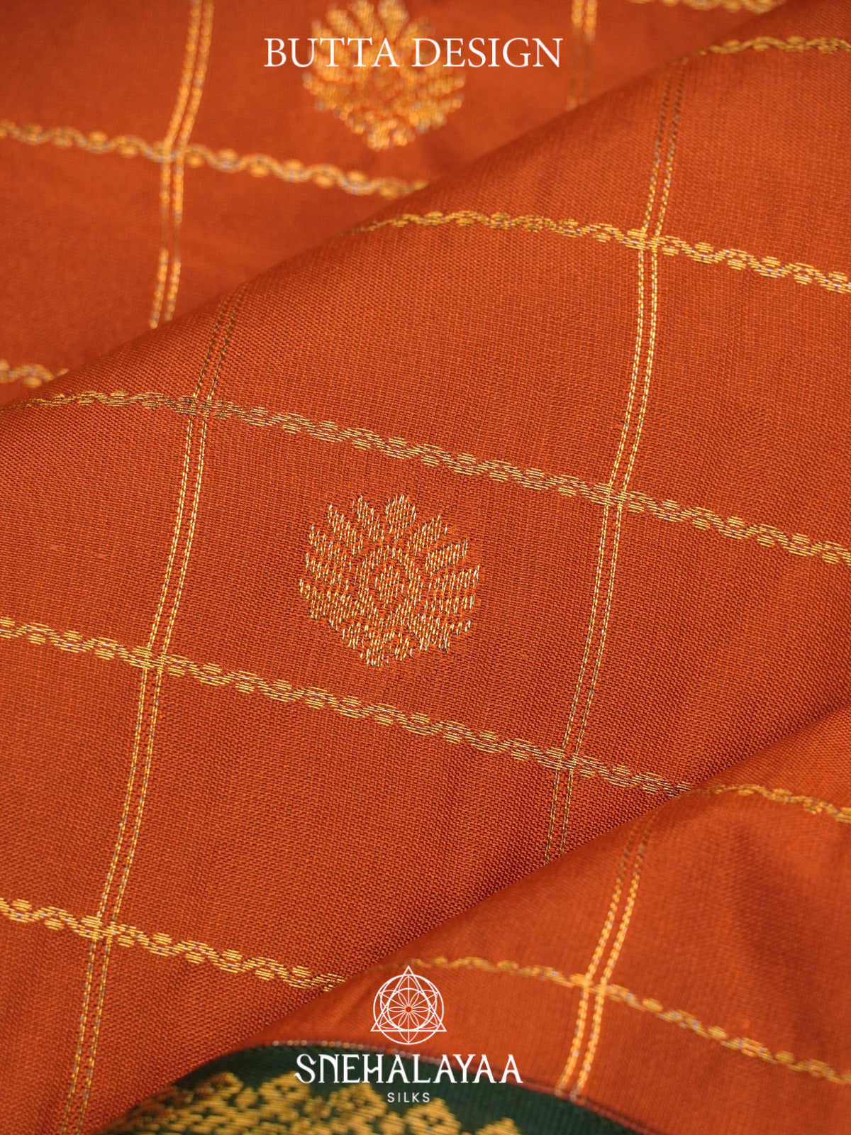 Orange Art Silk Saree