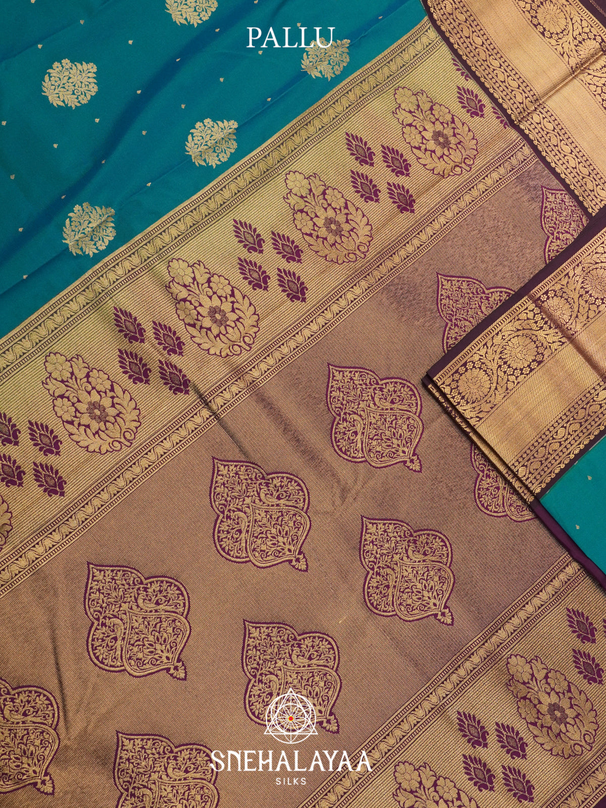 Peacock Blue Art Silk Saree