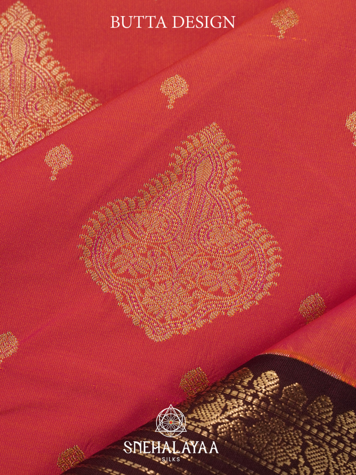 Orange Art Silk Saree