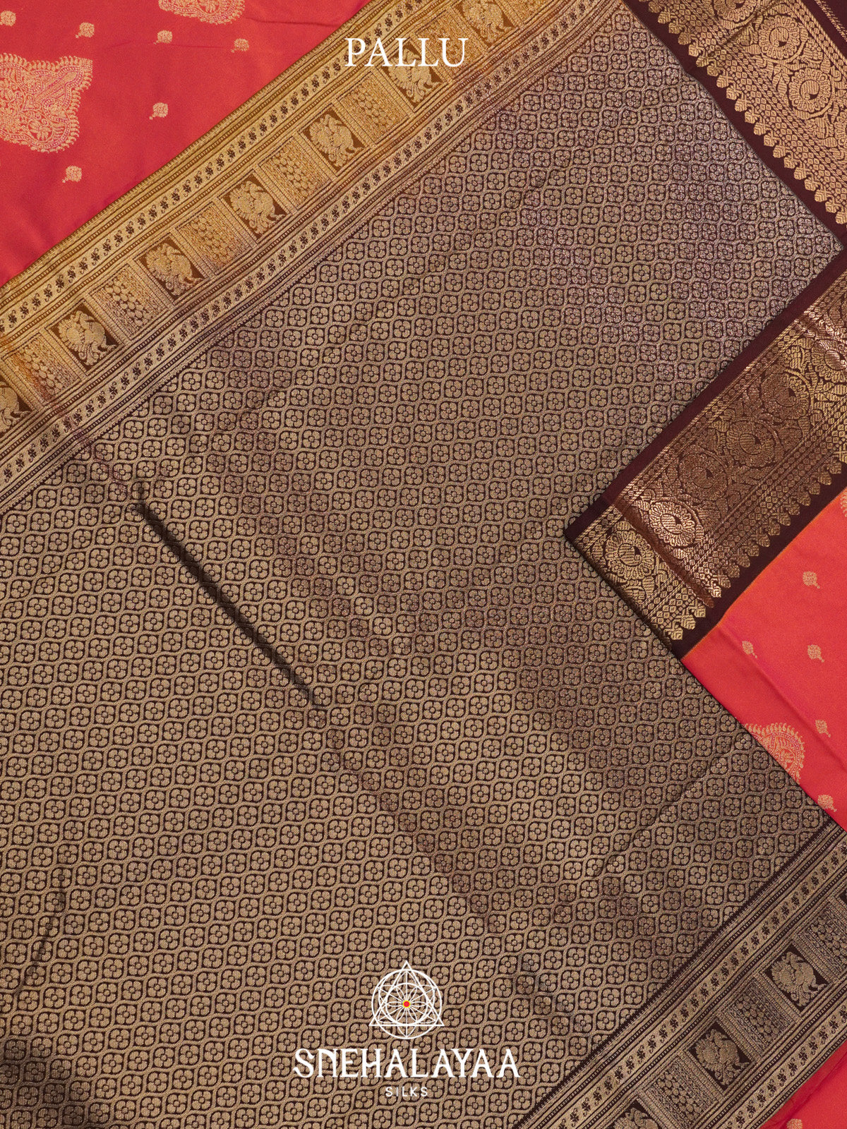 Orange Art Silk Saree