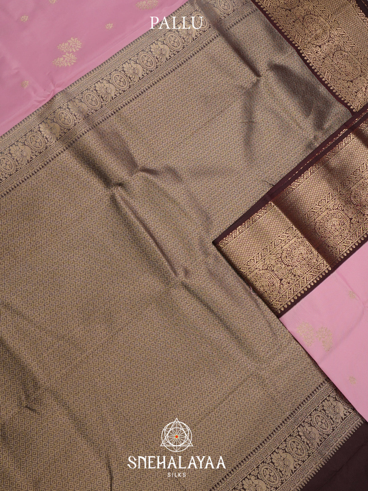 Pink Art Silk Saree