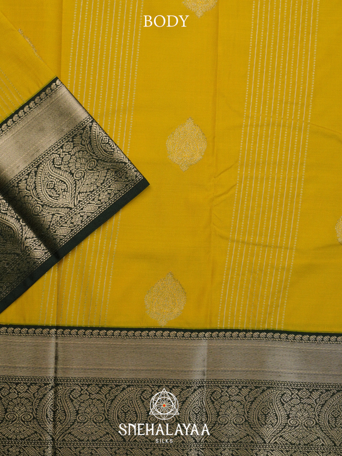 Lemon Yellow Art Silk Saree