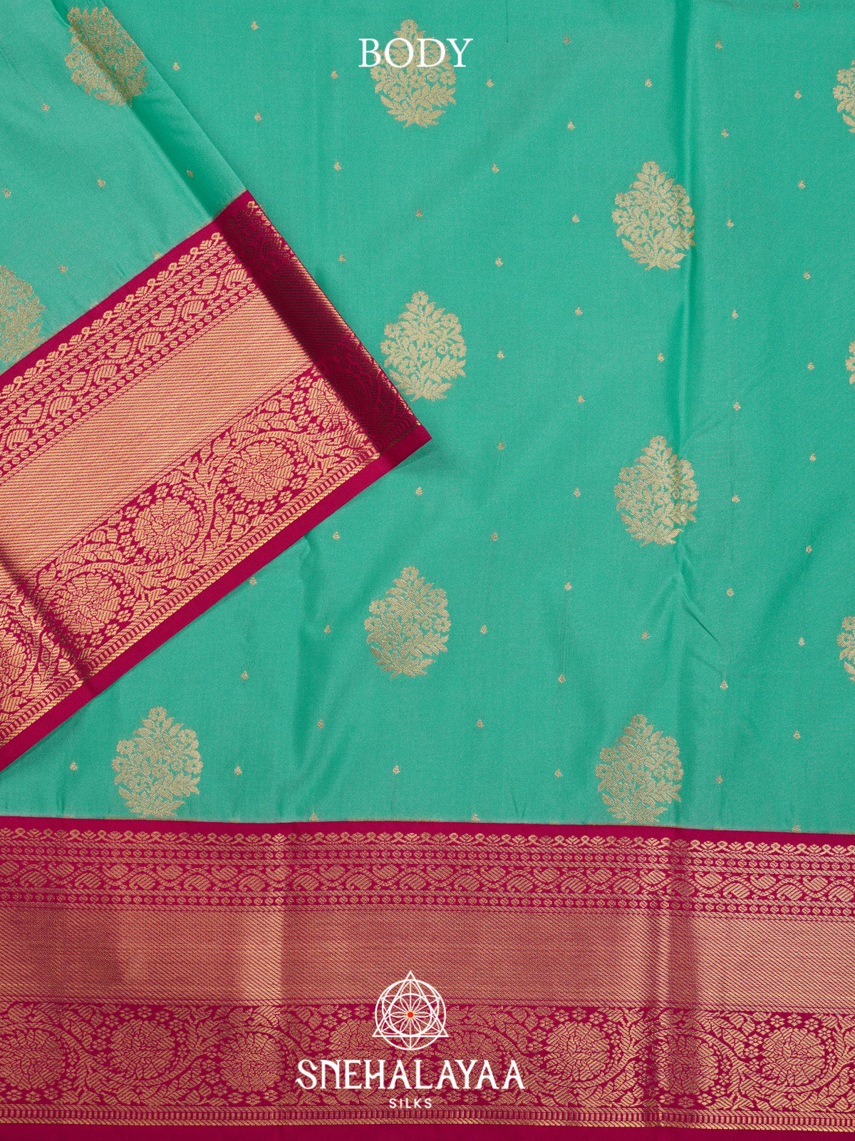 Teal Green Art Silk Saree