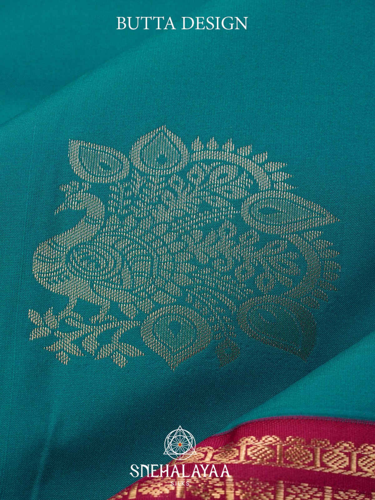 Peacock Blue Art Silk Saree