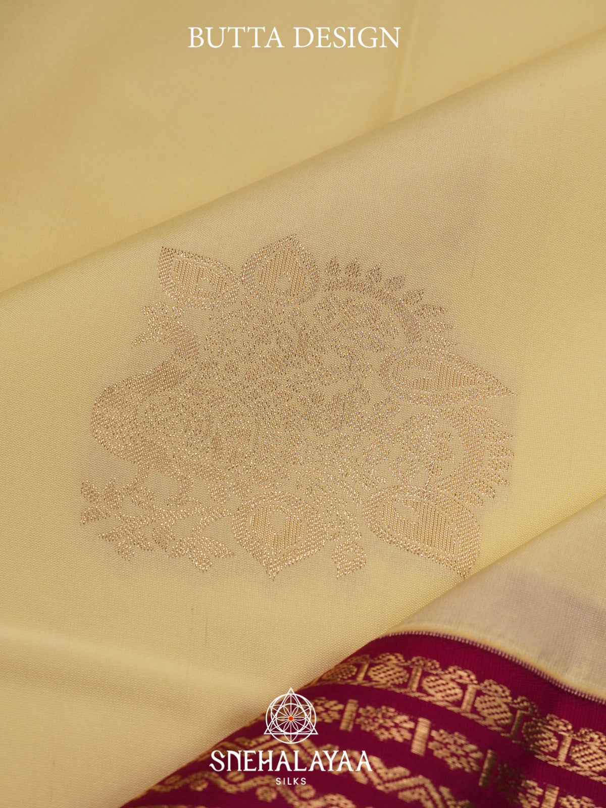 Pale Yellow Art Silk Saree