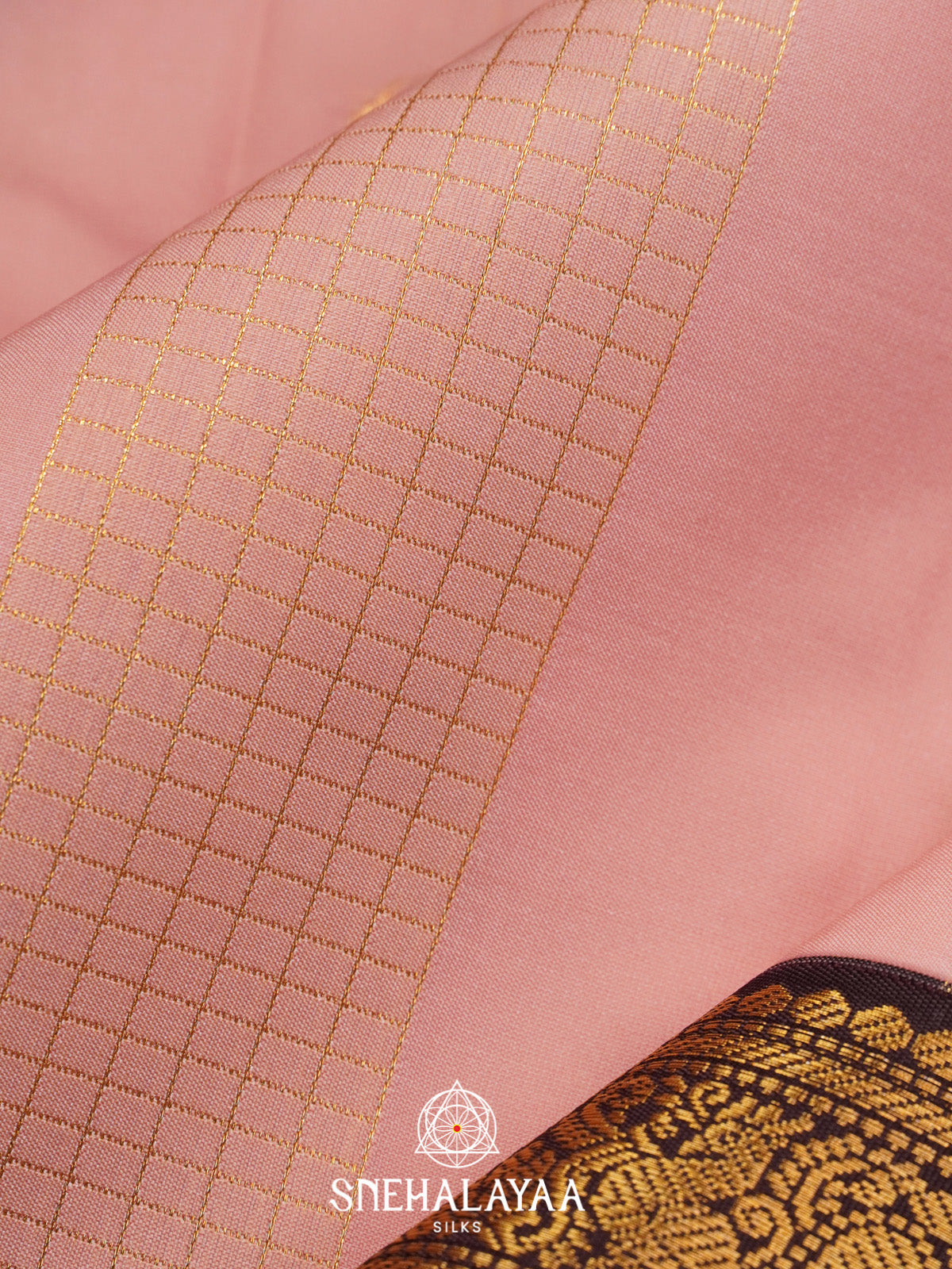 Pale Peach Art Silk Saree