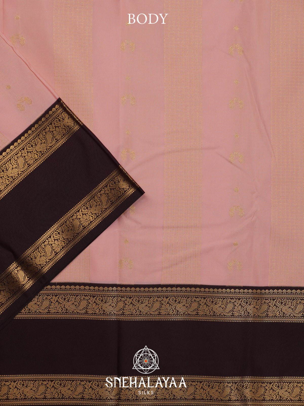 Pale Peach Art Silk Saree