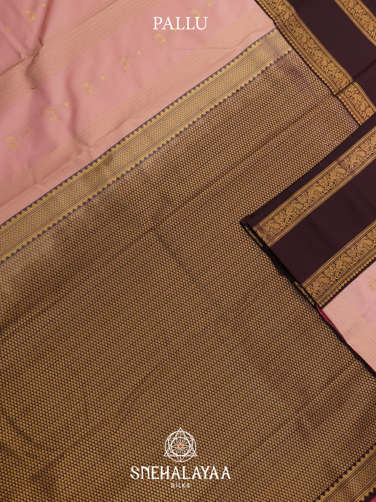 Pale Peach Art Silk Saree
